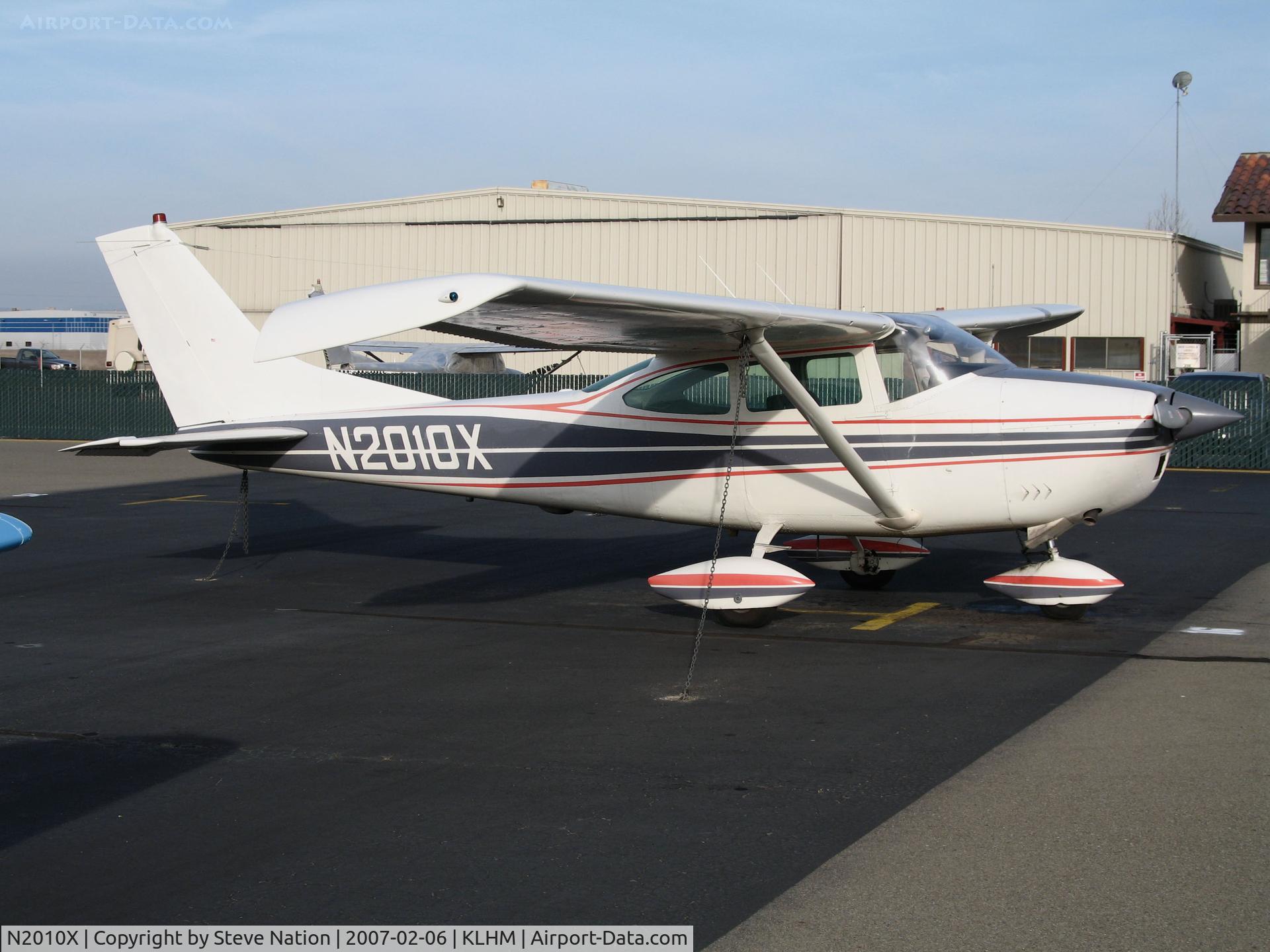 N2010X, 1965 Cessna 182H Skylane C/N 18256110, Rio Linda Airport, CA-based 1965 Cessna 182H Skylane visiting @ Lincoln Regional Airport (Karl Harder Field), CA (I photographed this aircraft three hours earlier at Rio Linda)