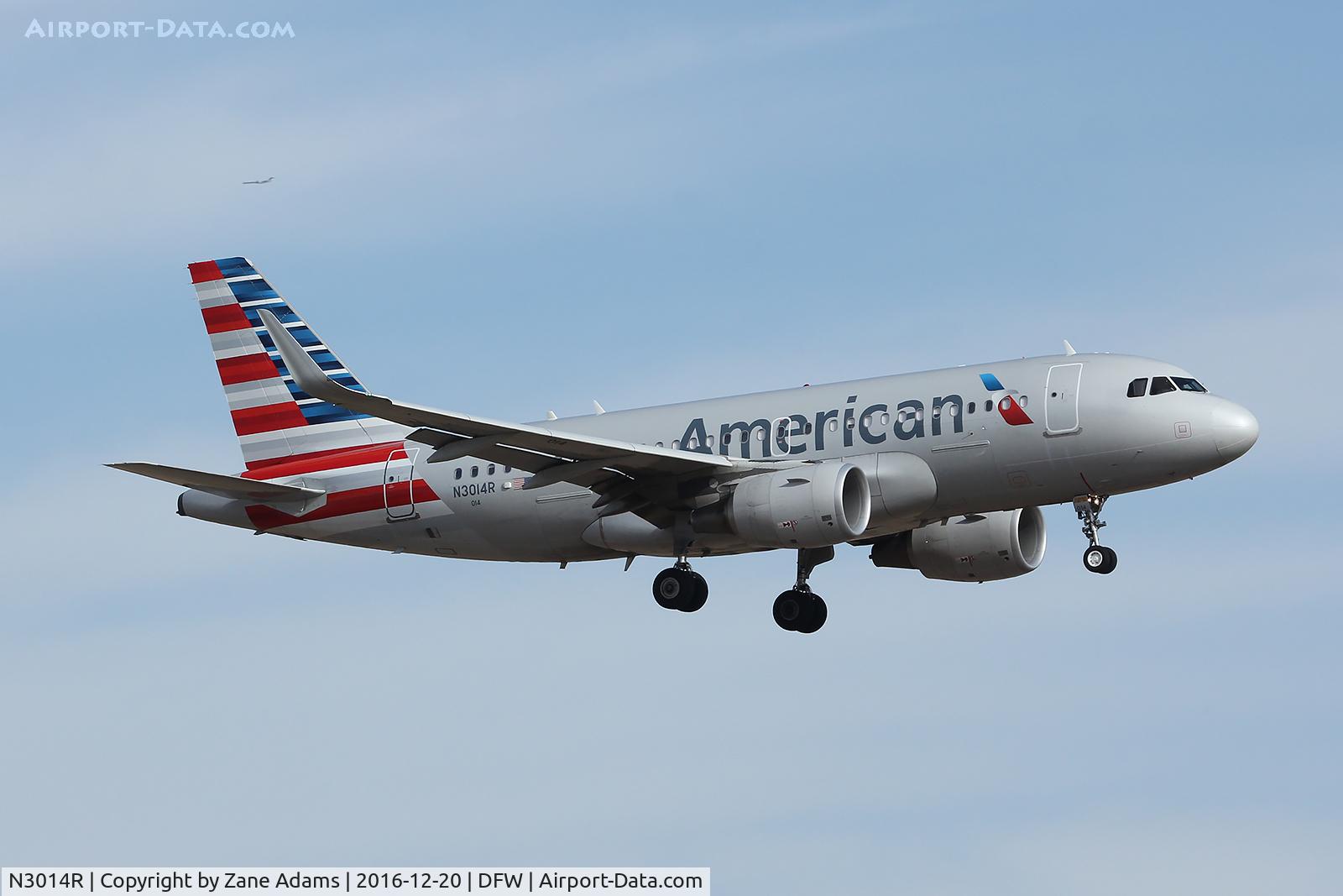 N3014R, 2013 Airbus A319-115 C/N 5842, Arriving at DFW Airport