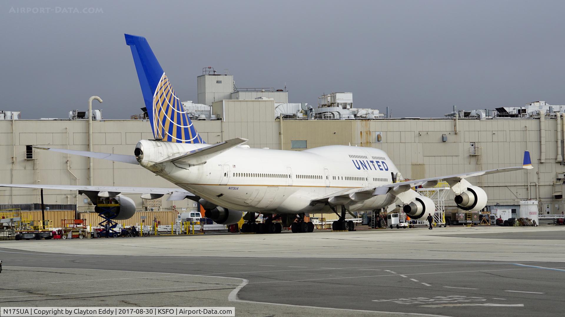 N175UA, 1990 Boeing 747-422 C/N 24382, SFO 2017.