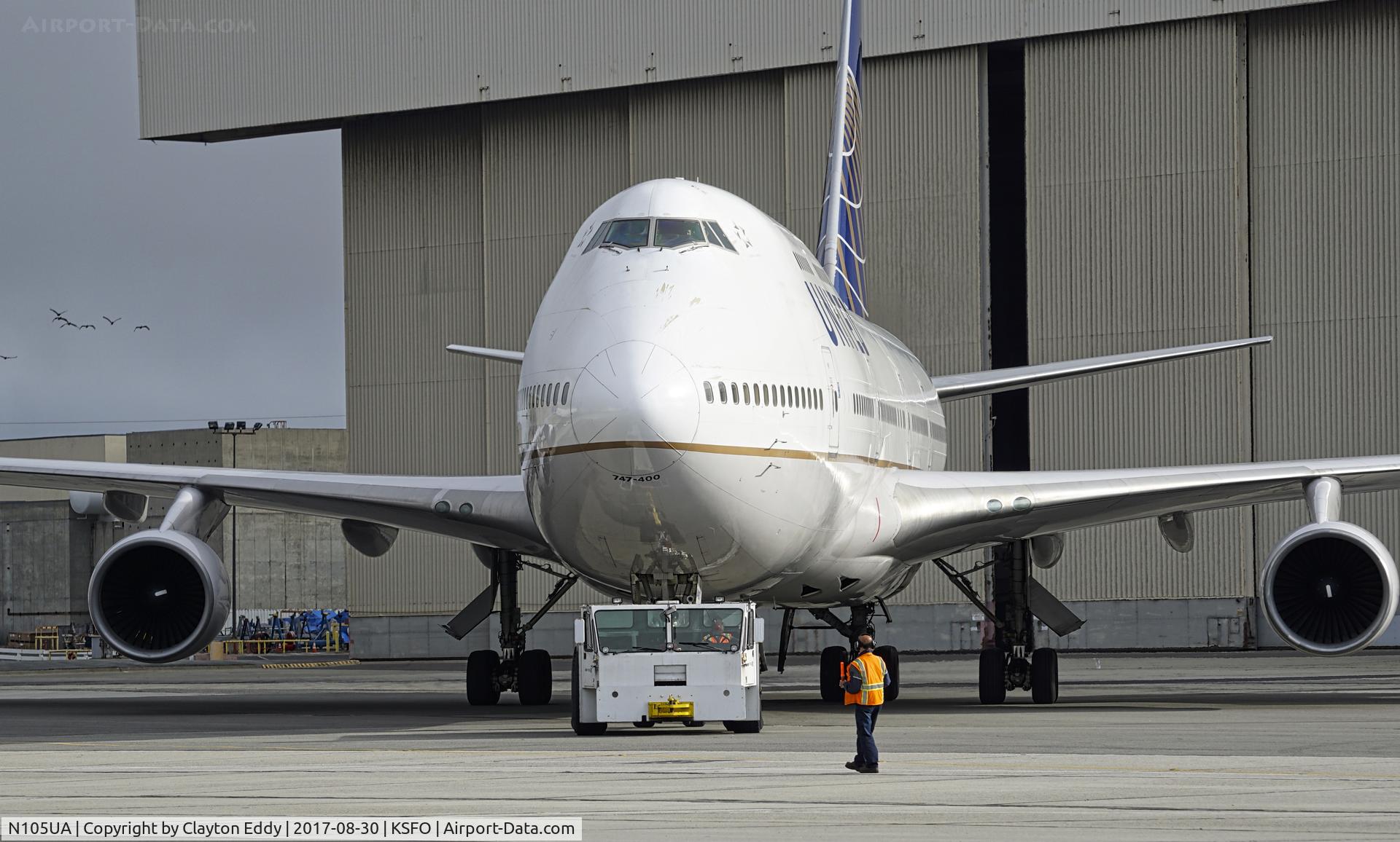 N105UA, 1994 Boeing 747-451 C/N 26473, SFO 2017.
