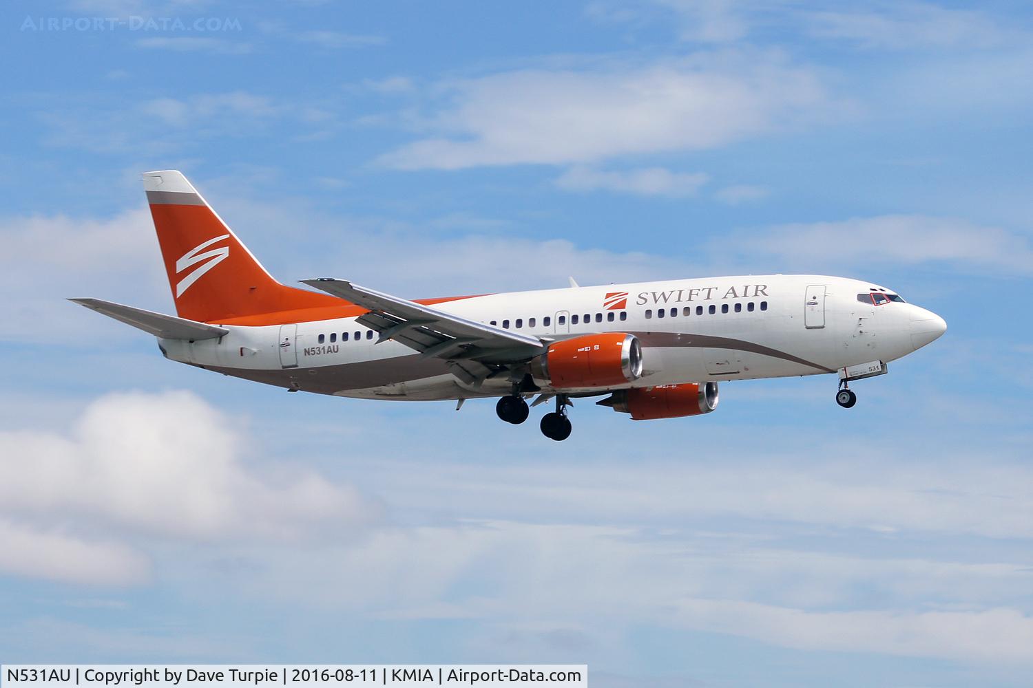 N531AU, 1989 Boeing 737-3B7 C/N 24478, Formerly with US Airways with the same registration.