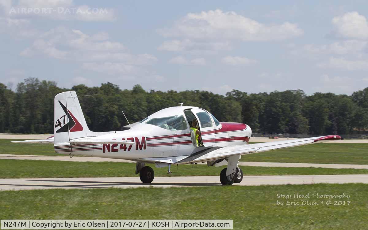 N247M, 1964 Meyers Industries Inc 200C C/N 288, 1964 Meyers 200C taxing out for takeoff for a Young Eagles Flight at Oshkosh.
