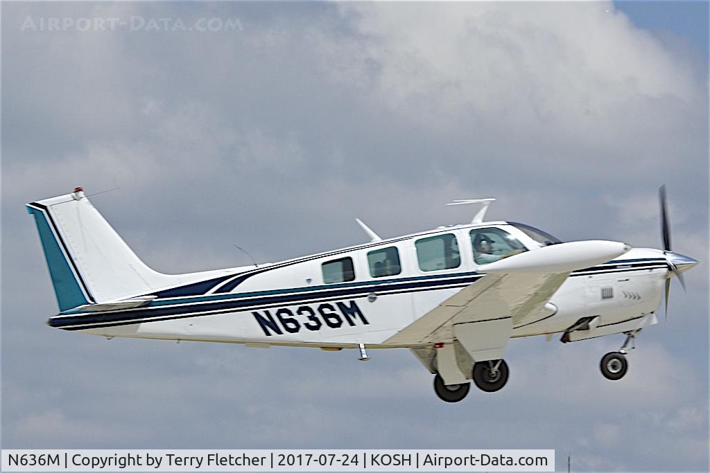 N636M, 1976 Beech A36 Bonanza 36 C/N E-874, At 2017 AirVenture at Oshkosh