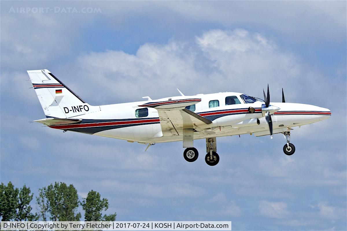 D-INFO, 1981 Piper PA-31T2 Cheyenne IIXL C/N 31T-8166031, At 2017 AirVenture at Oshkosh