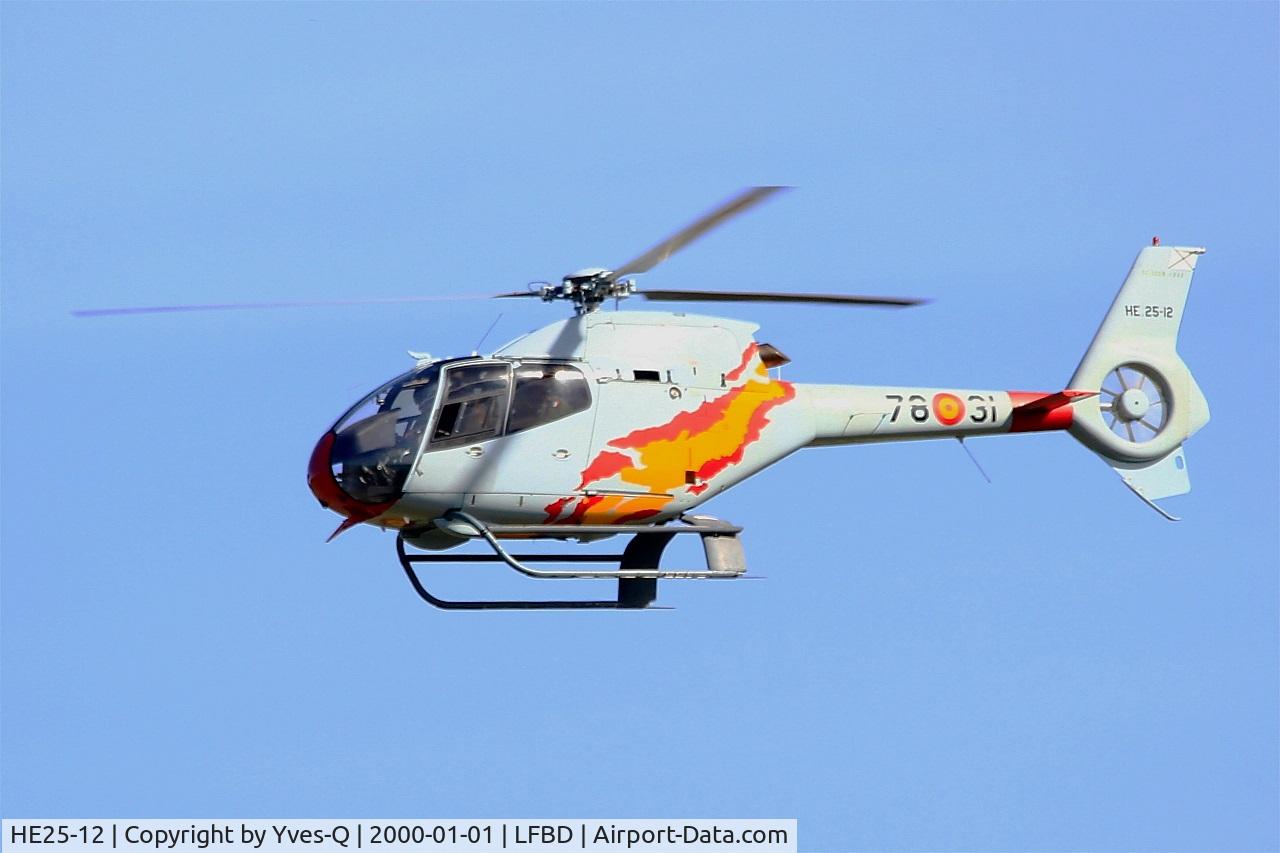 HE25-12, 2001 Eurocopter EC-120B Colibri C/N 1222, Spanish ASPA Team Eurocopter EC-120B Colibri, Take off rwy 23, Bordeaux-Mérignac Air Base 106 (LFBD-BOD) Open day 2017