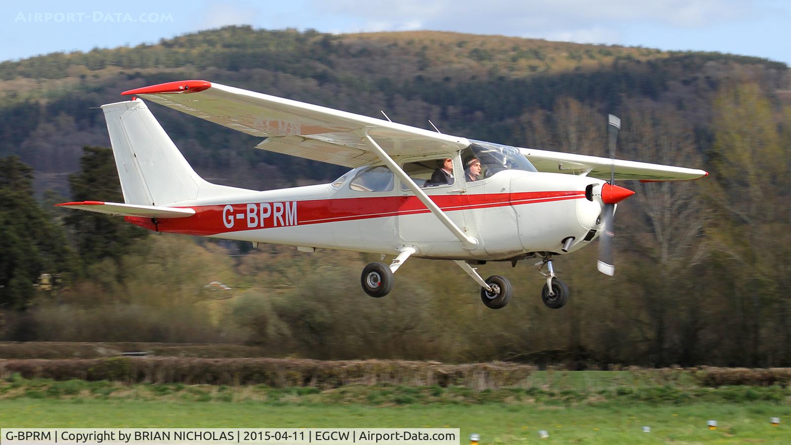 G-BPRM, 1972 Reims F172L Skyhawk C/N 0825, Old faithful one of Welshpools  oldest resident airvraft.