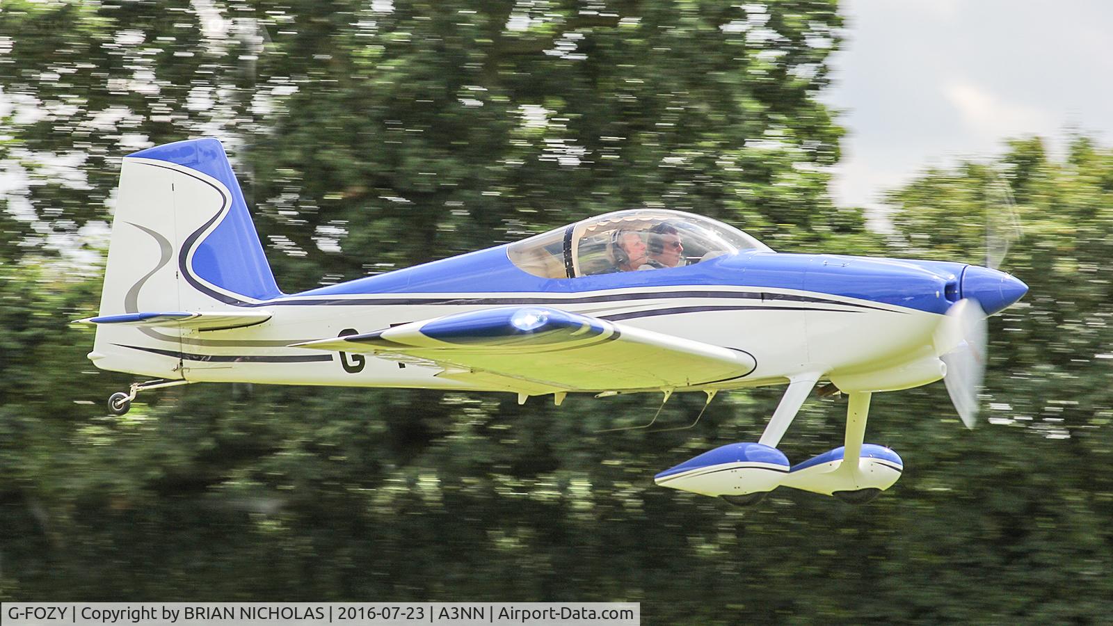 G-FOZY, 2012 Vans RV-7 C/N PFA 323-14150, Stoke Golding Airfield. Stoke Golding Stake Out 2016.