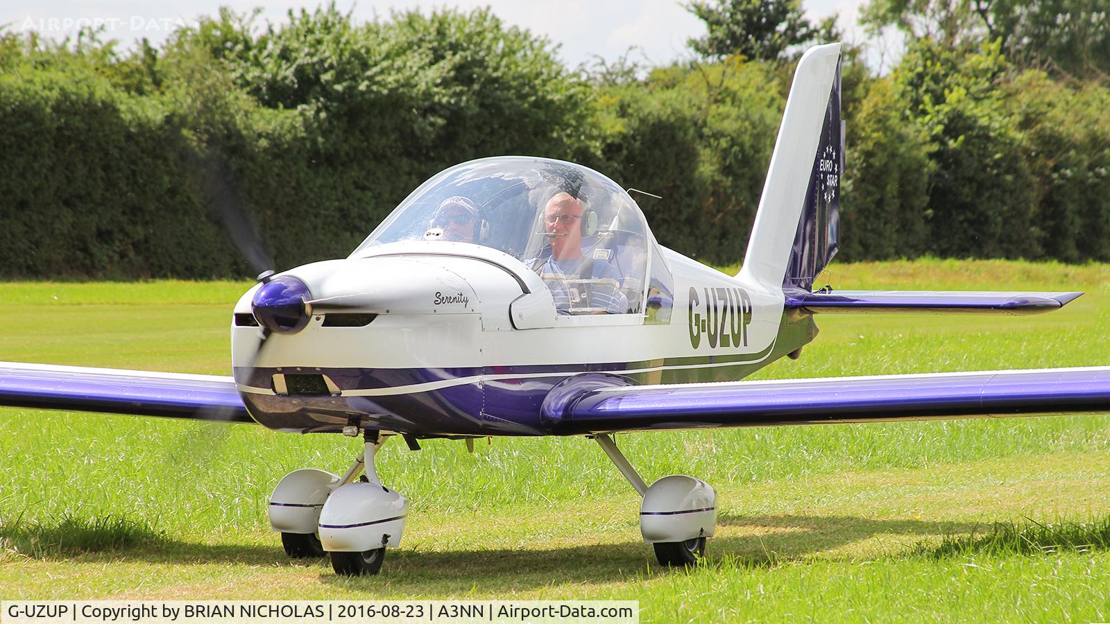 G-UZUP, 2006 Aerotechnik EV-97A Eurostar C/N PFA 315A-14528, Stoke Golding Airfield. Stoke Golding Stake Out 2016.