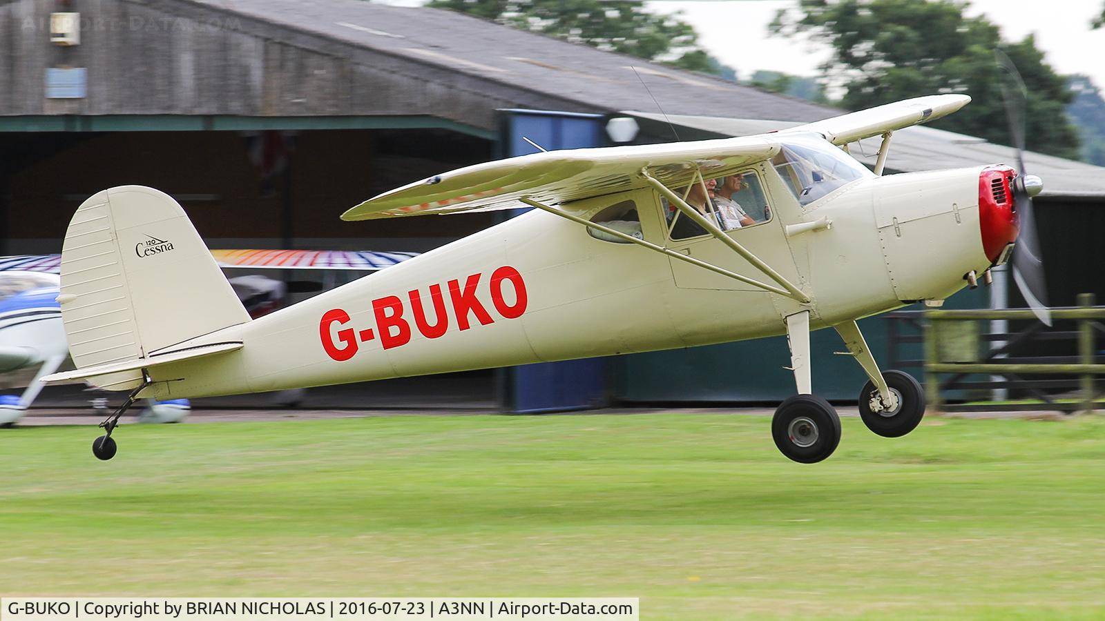 G-BUKO, 1947 Cessna 120 C/N 13089, Stoke Golding Airfield. Stoke Golding Stake Out 2016.