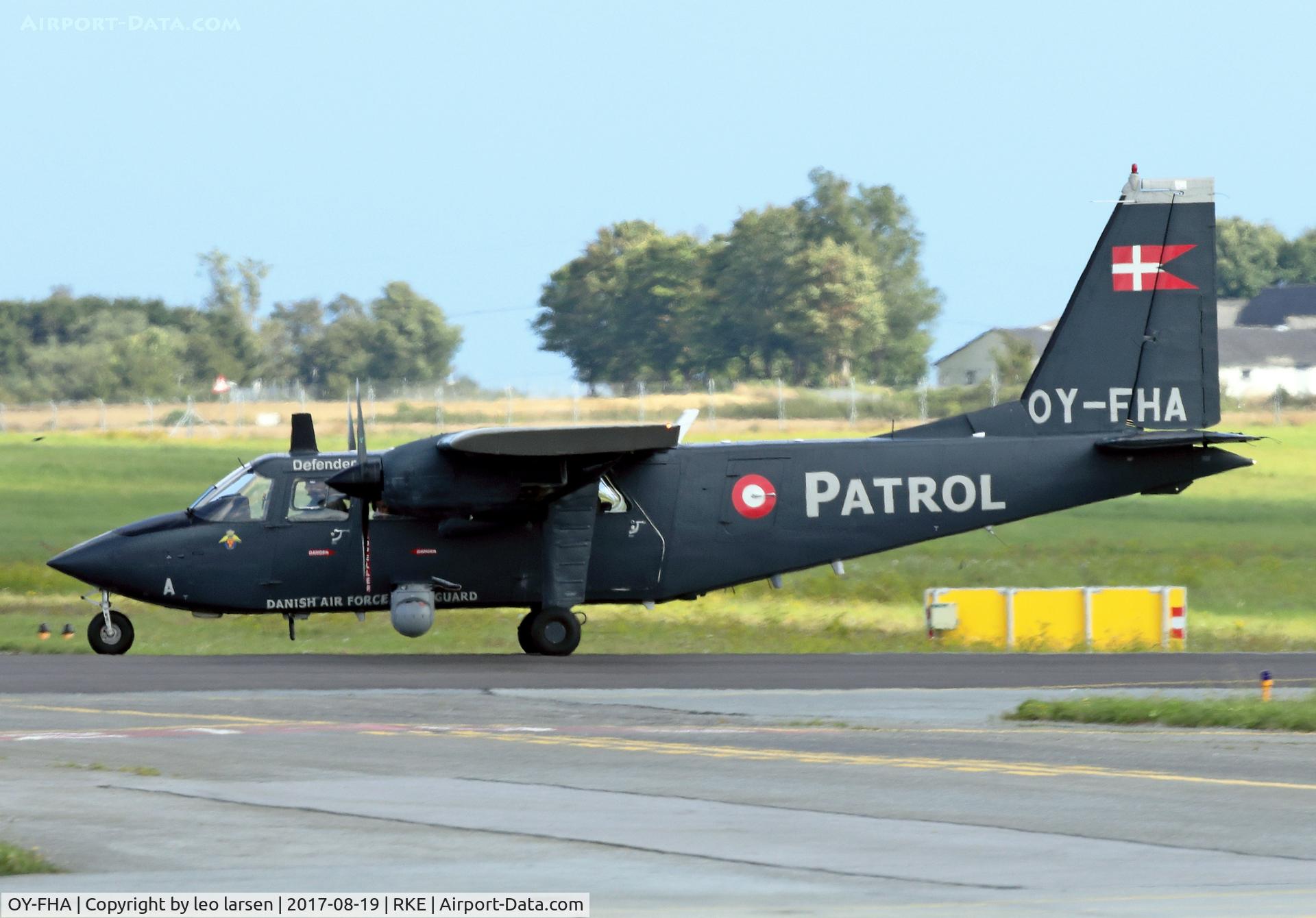 OY-FHA, 1976 Britten-Norman BN-2B-21 Defender C/N 523, Roskilde 19.8.2017
