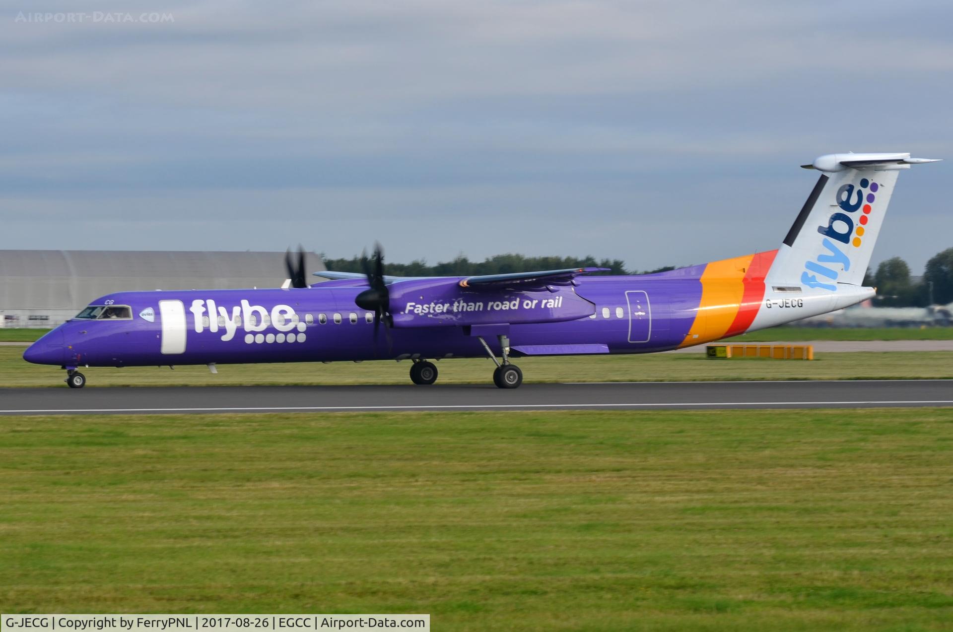 G-JECG, 2004 De Havilland Canada DHC-8-402Q Dash 8 C/N 4098, Flybe DHC8 appears to have a new door fitted.