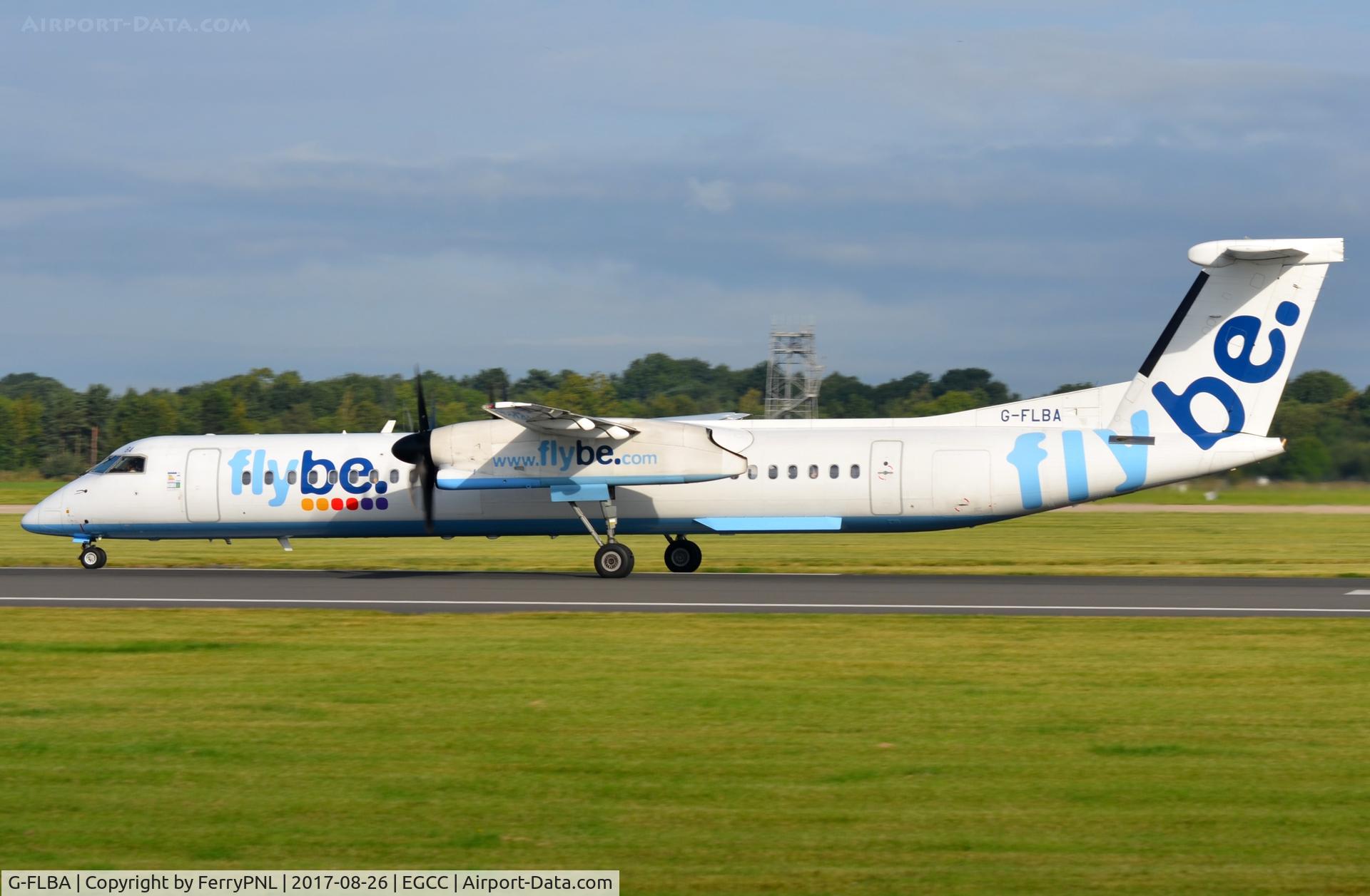 G-FLBA, 2009 De Havilland Canada DHC-8-402Q Dash 8 C/N 4253, Flybe DHC8 departing MAN