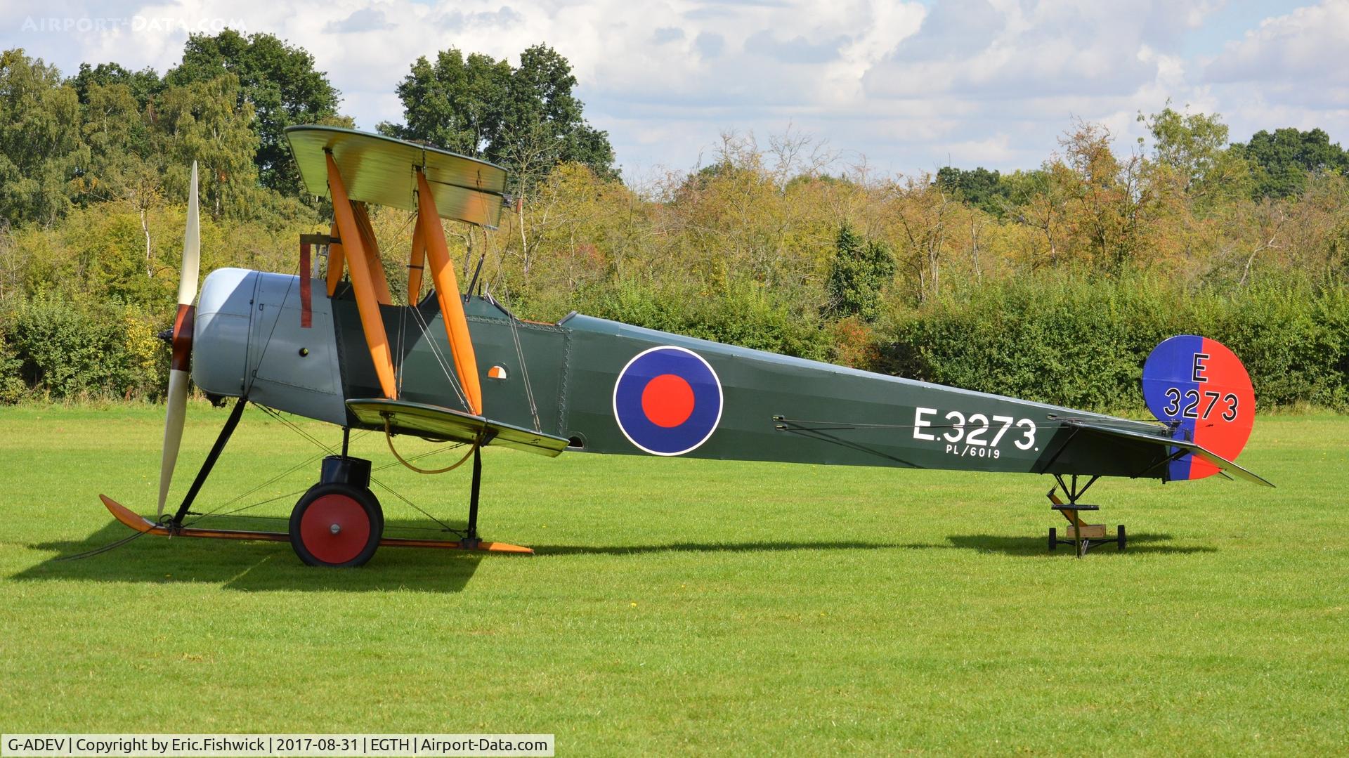 G-ADEV, 1918 Avro 504K C/N R3/LE/61400, x. G-ADEV at The Shuttleworth Collection, Aug. 2017.
