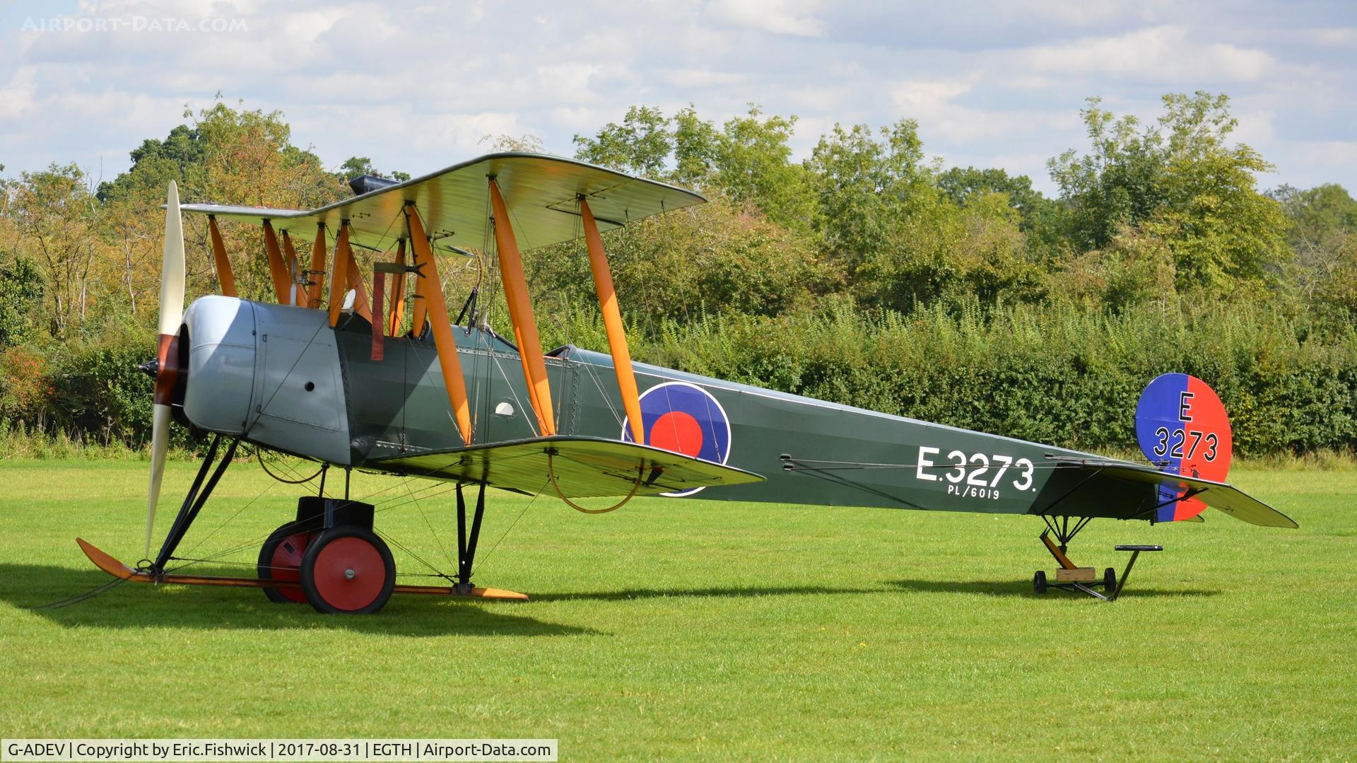 G-ADEV, 1918 Avro 504K C/N R3/LE/61400, 1. G-ADEV at The Shuttleworth Collection, Aug. 2017.