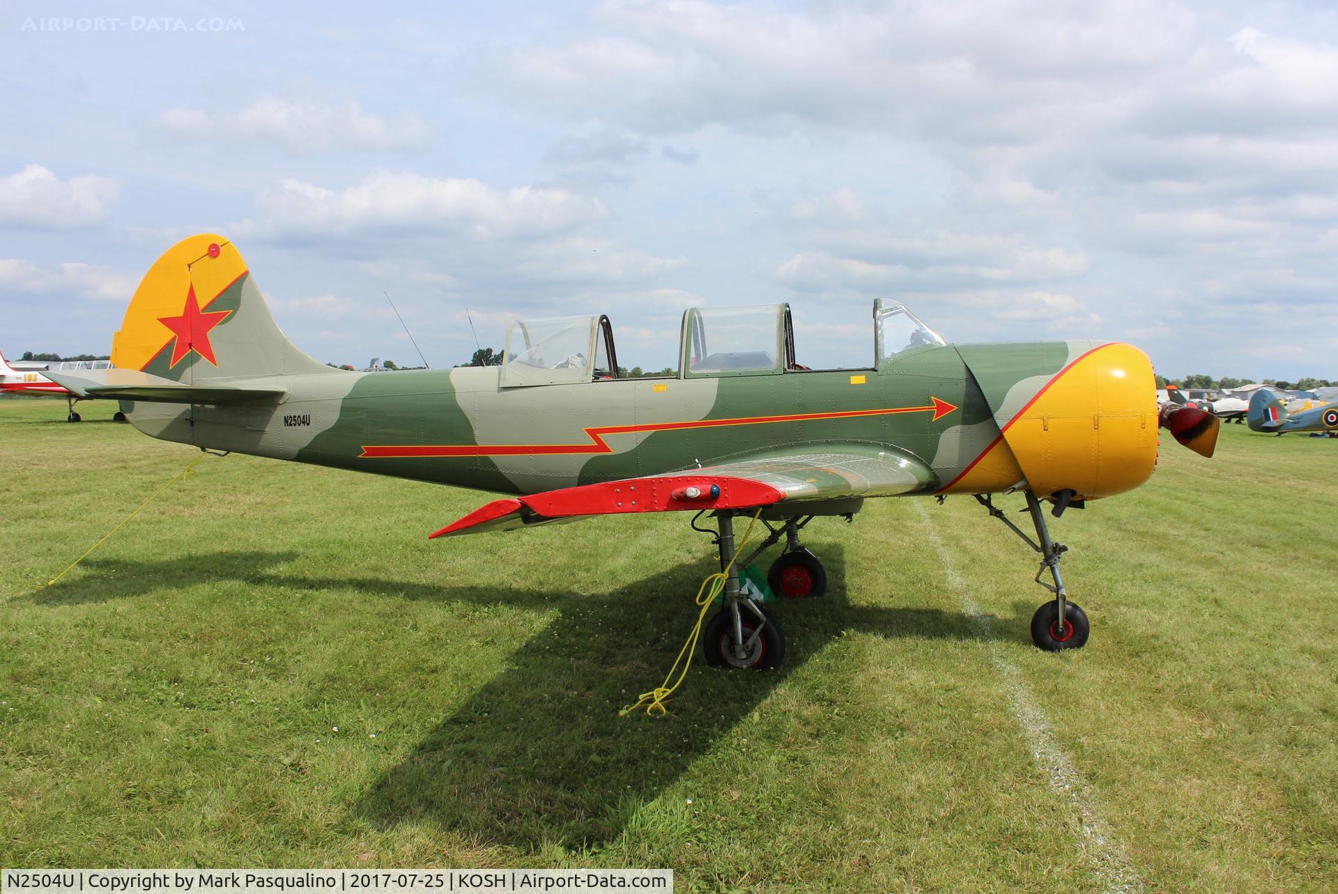 N2504U, 1987 Yakovlev Yak-52 C/N 878012, YAK 52