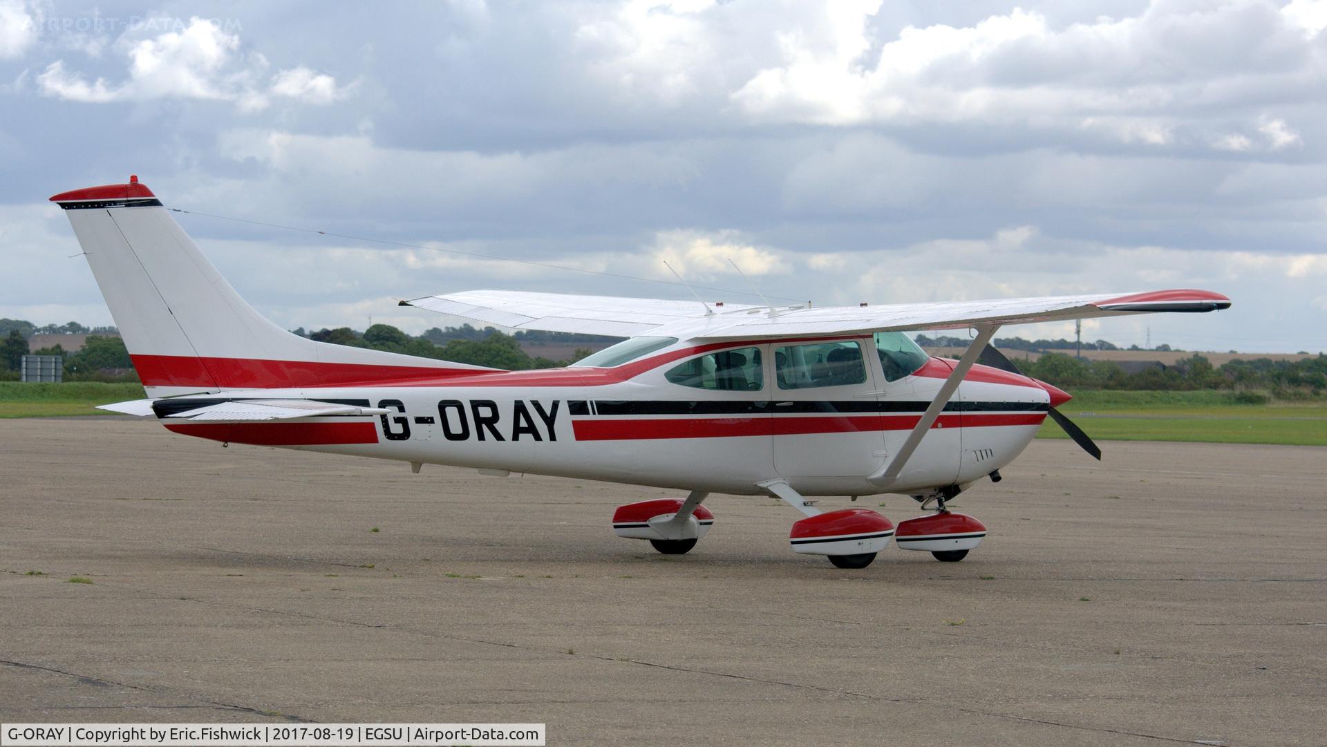 G-ORAY, 1980 Reims F182Q Skylane C/N 0132, 2. ORAY visiting The Imperial War Museum, Duxford, Aug, 2017.