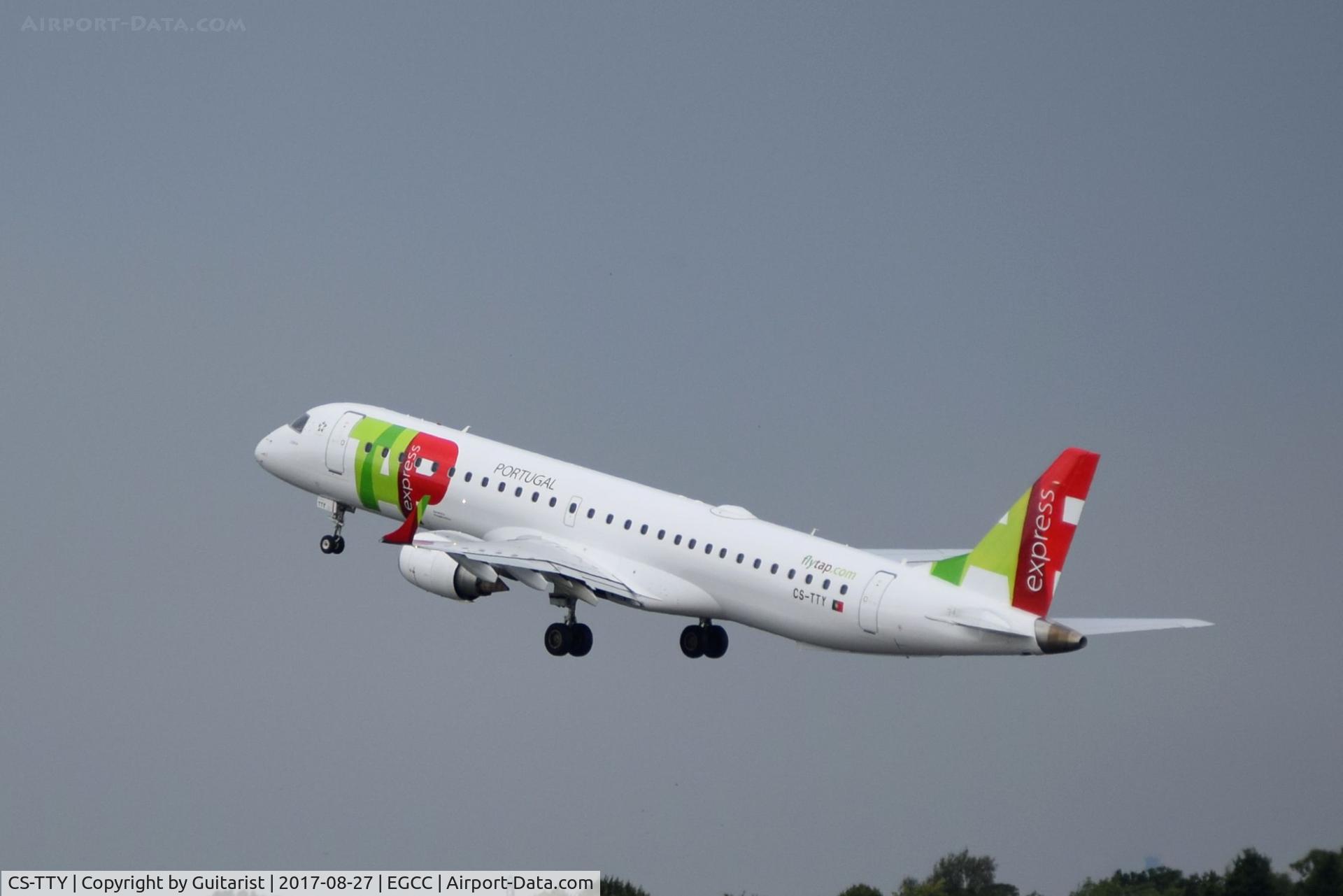 CS-TTY, 2013 Embraer 195AR (ERJ-190-200IGW) C/N 19000609, At Manchester