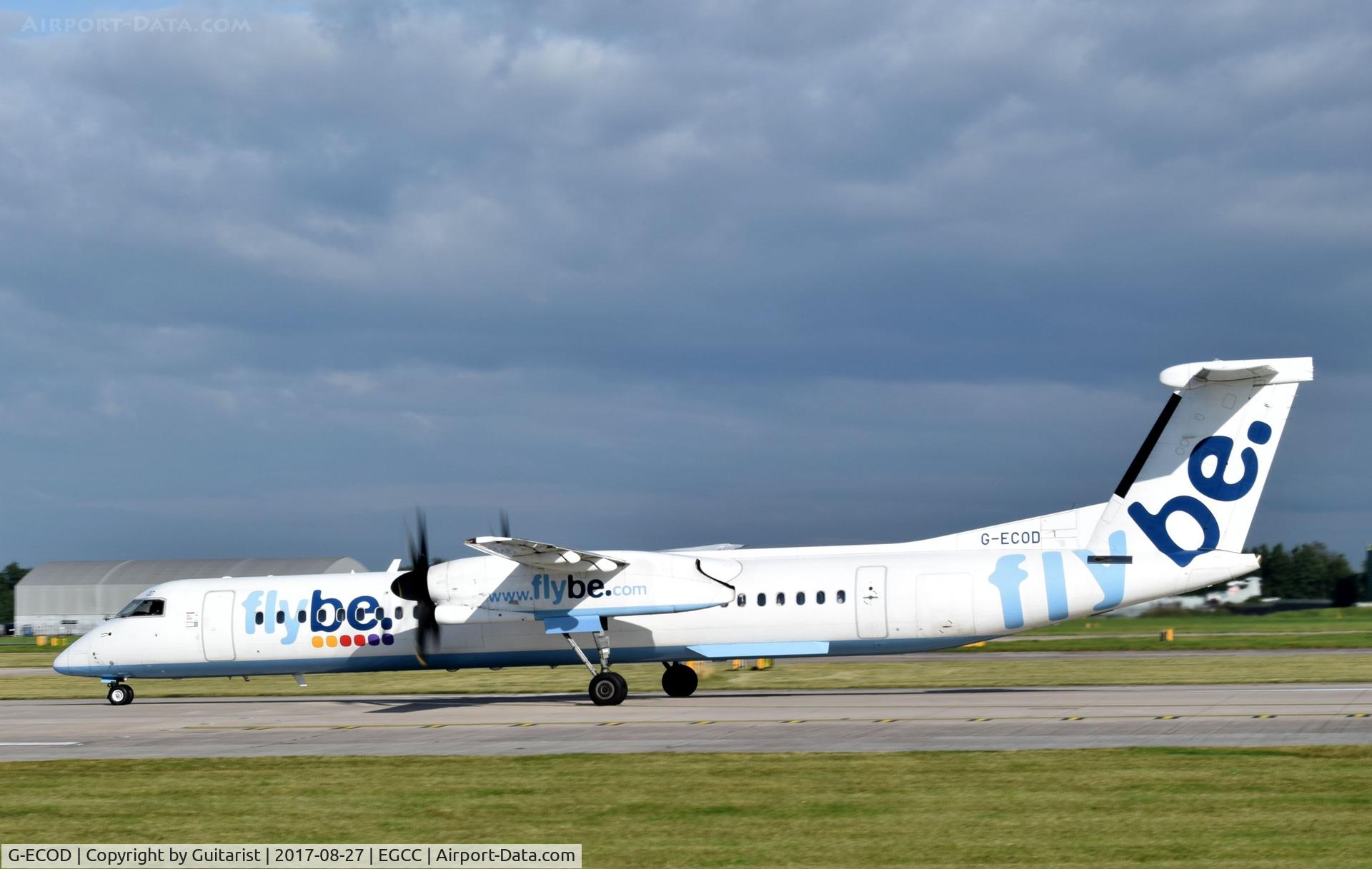 G-ECOD, 2008 De Havilland Canada DHC-8-402Q Dash 8 C/N 4206, At Manchester