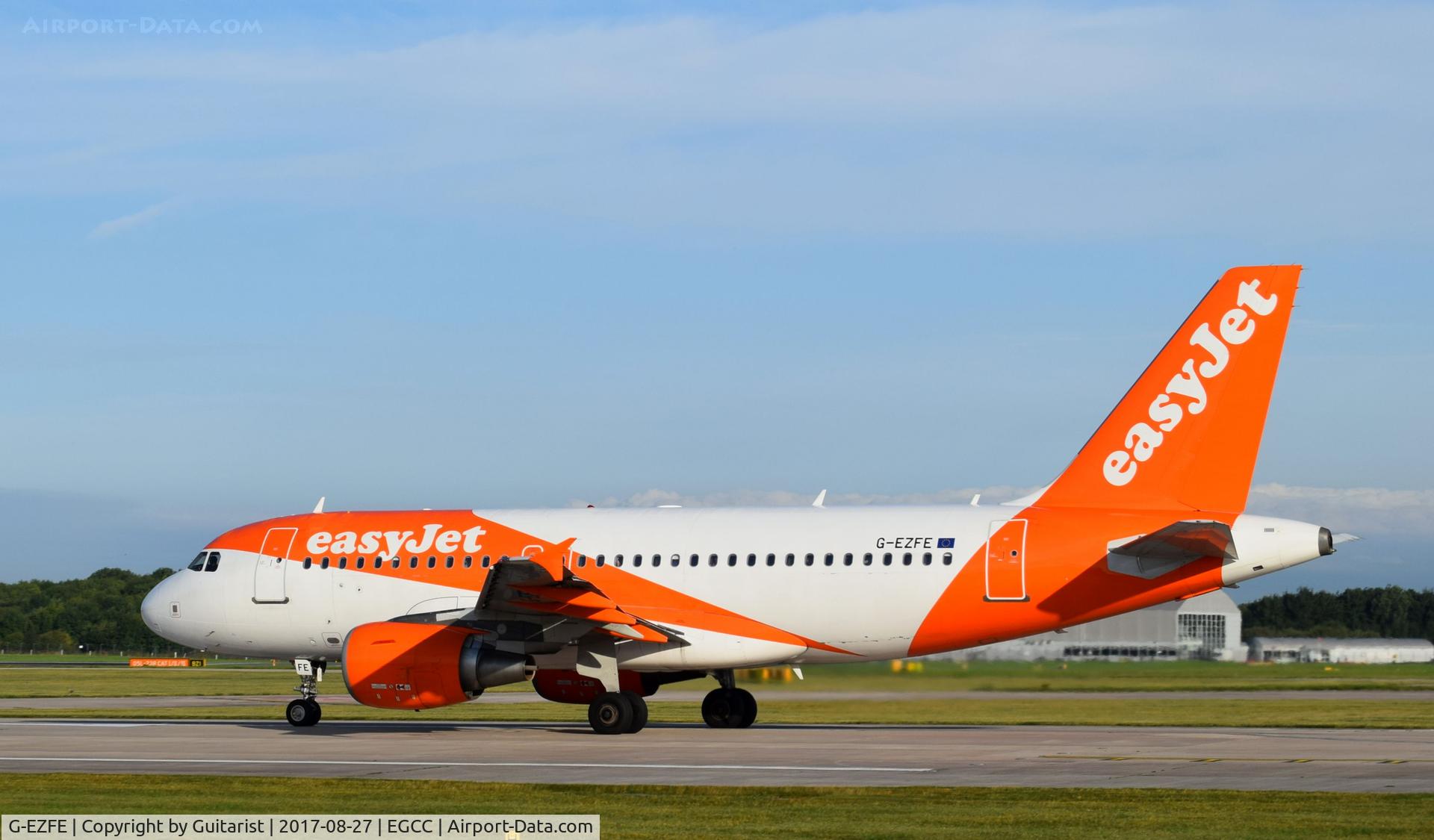 G-EZFE, 2009 Airbus A319-111 C/N 3824, At Manchester