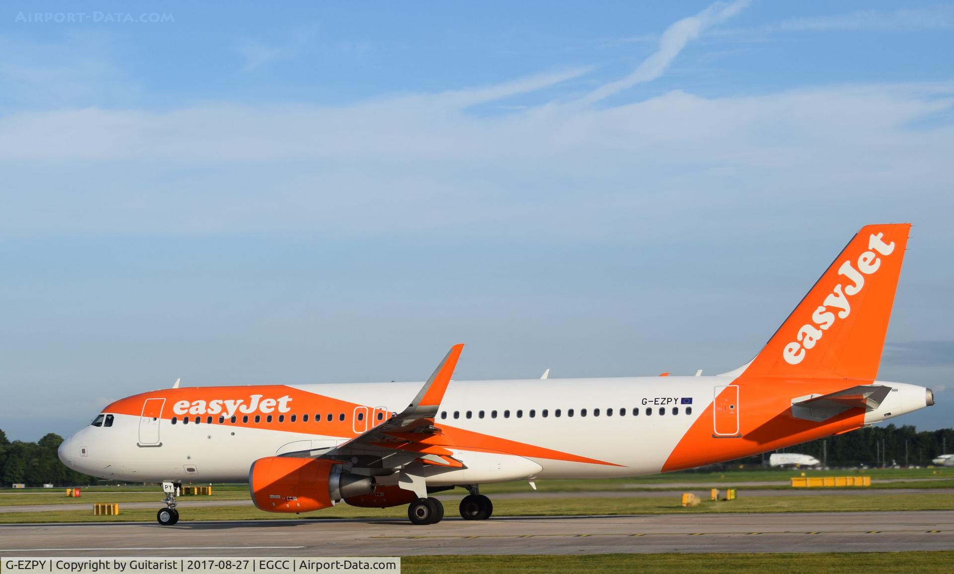 G-EZPY, 2017 Airbus A320-214 C/N 7580, At Manchester