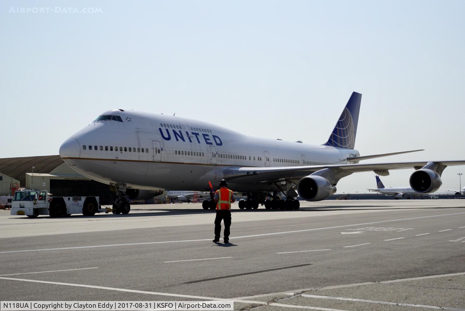 N118UA, 1999 Boeing 747-422 C/N 28811, SFO 2017.