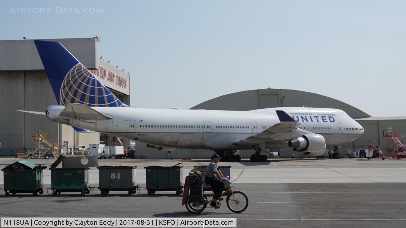 N118UA, 1999 Boeing 747-422 C/N 28811, SFO 2017.