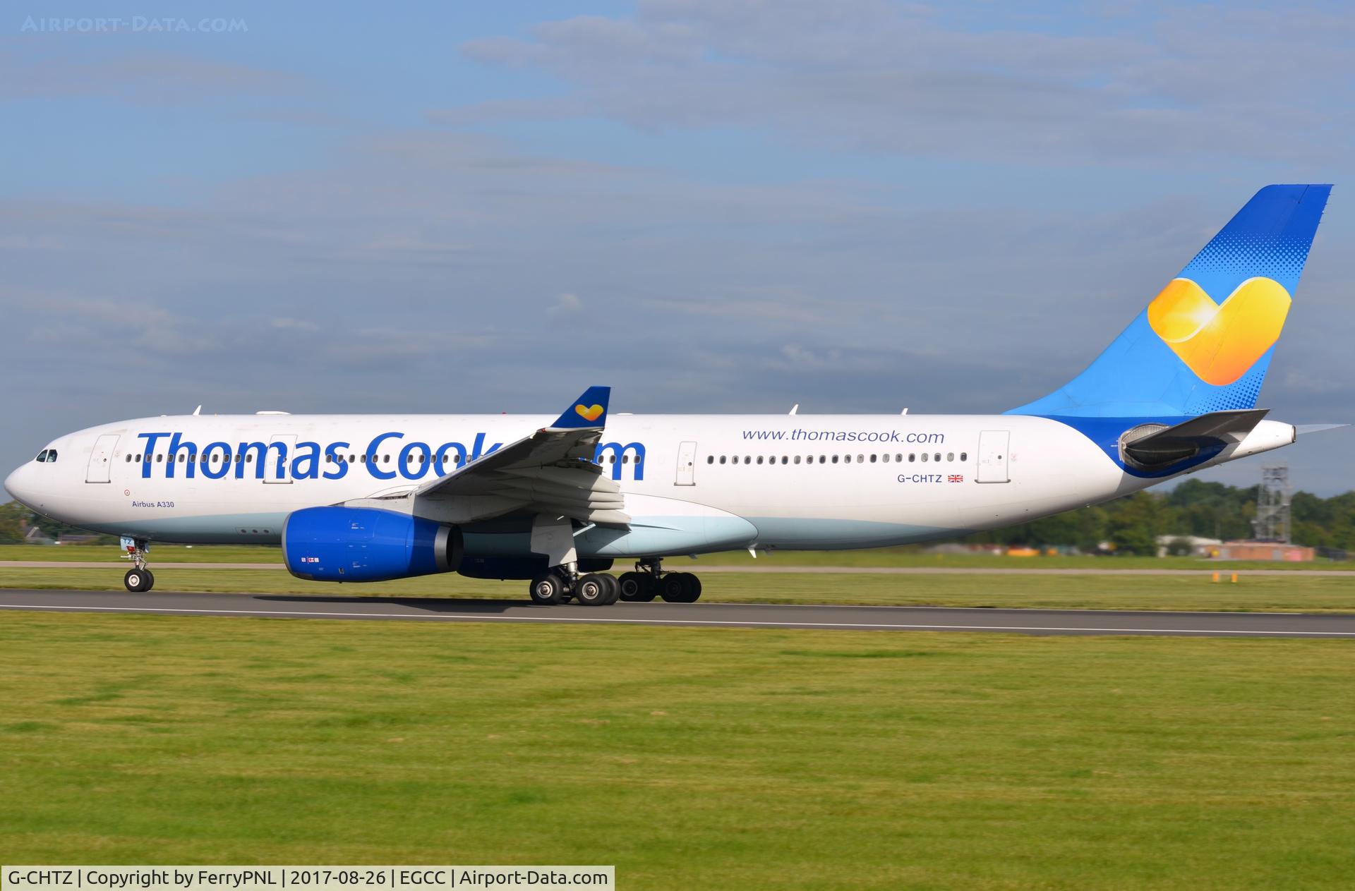 G-CHTZ, 2001 Airbus A330-243 C/N 398, TCK A332 departing MAN