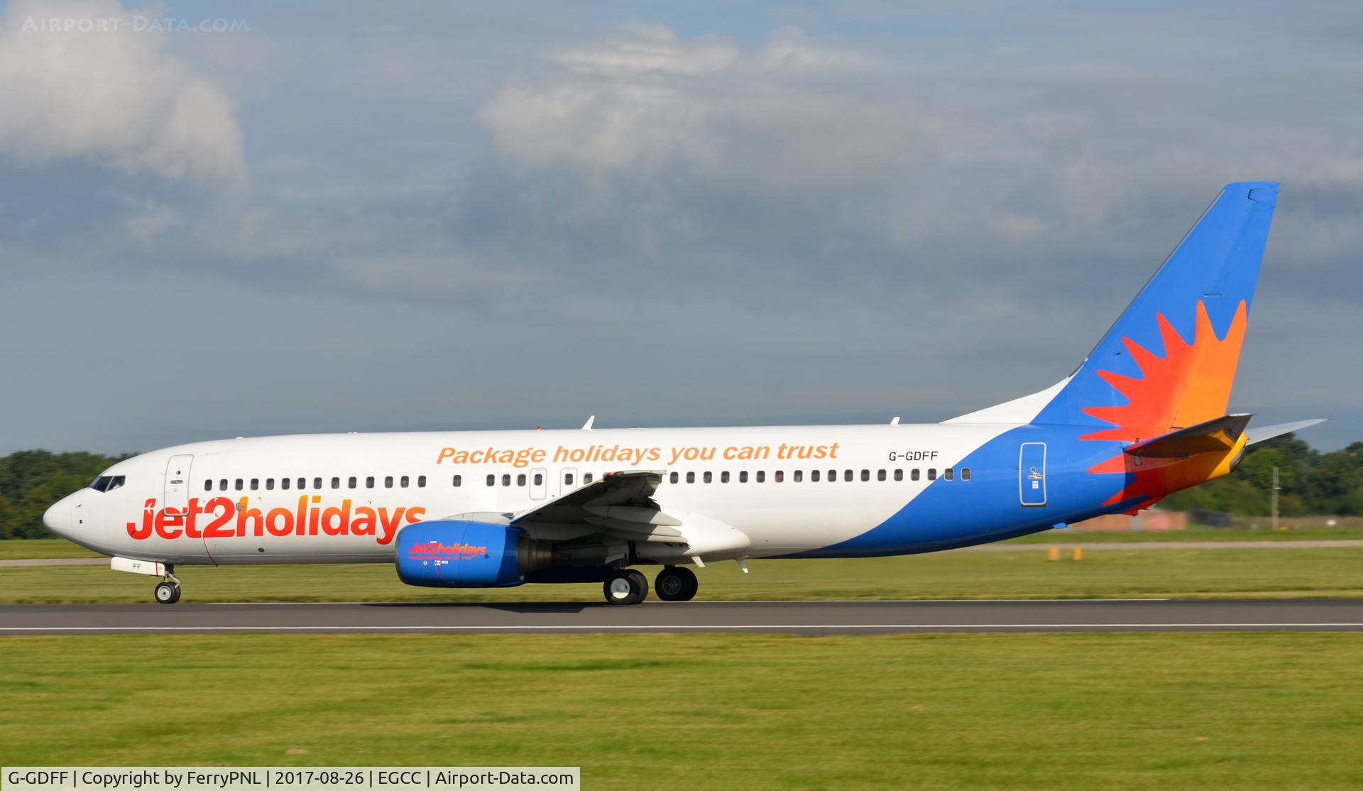 G-GDFF, 1999 Boeing 737-85P C/N 28385, Jet2 B738 without winglets.