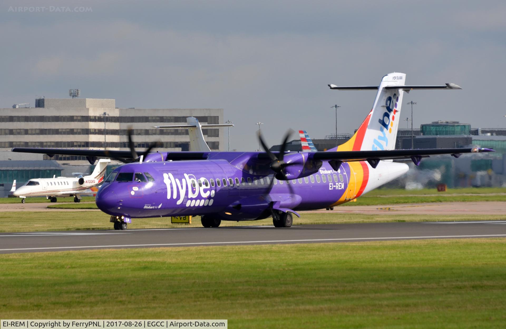 EI-REM, 2007 ATR 72-212A C/N 760, Flybe ATR72 beginning its take-off run.