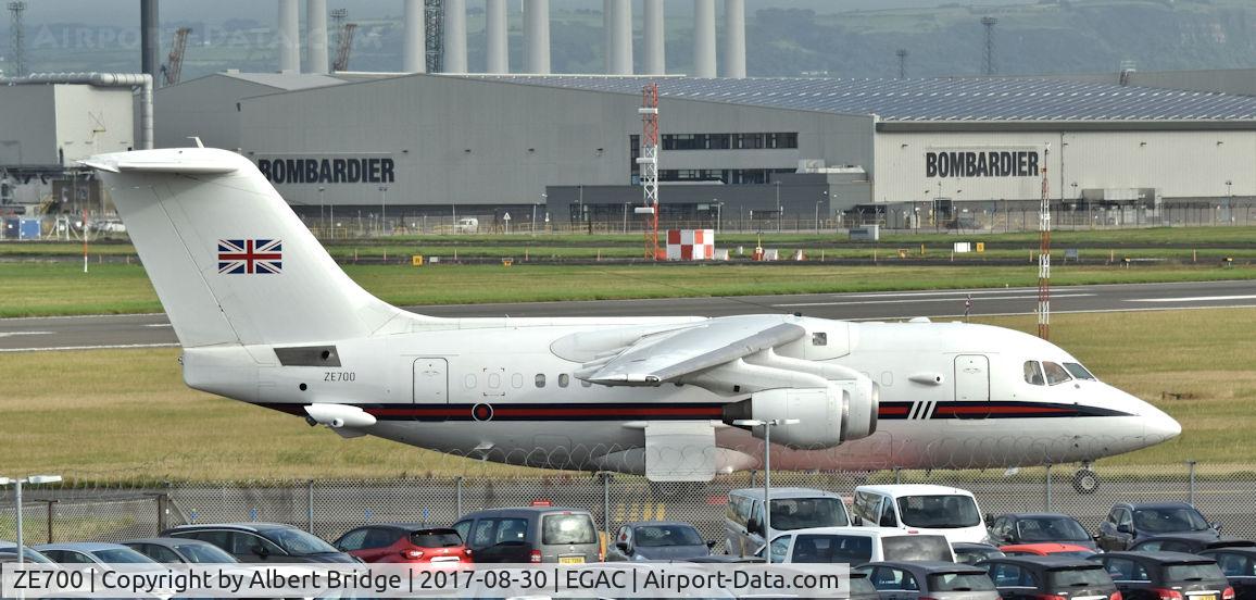 ZE700, 1984 British Aerospace BAe.146-100 CC.2 C/N E1021, Belfast City.  RAF BAe 146 ZE700.