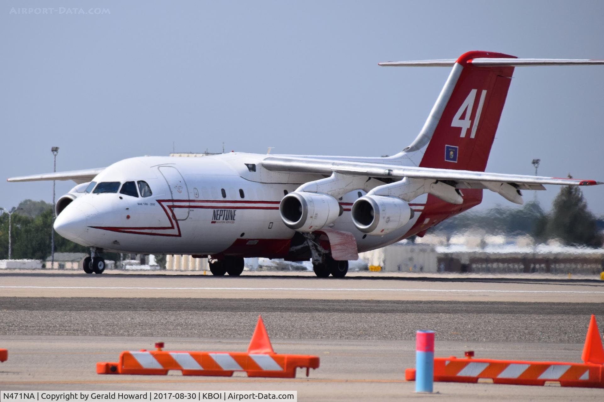N471NA, 1989 British Aerospace BAe.146-200 C/N E2136, Take off roll on RWY 10L.