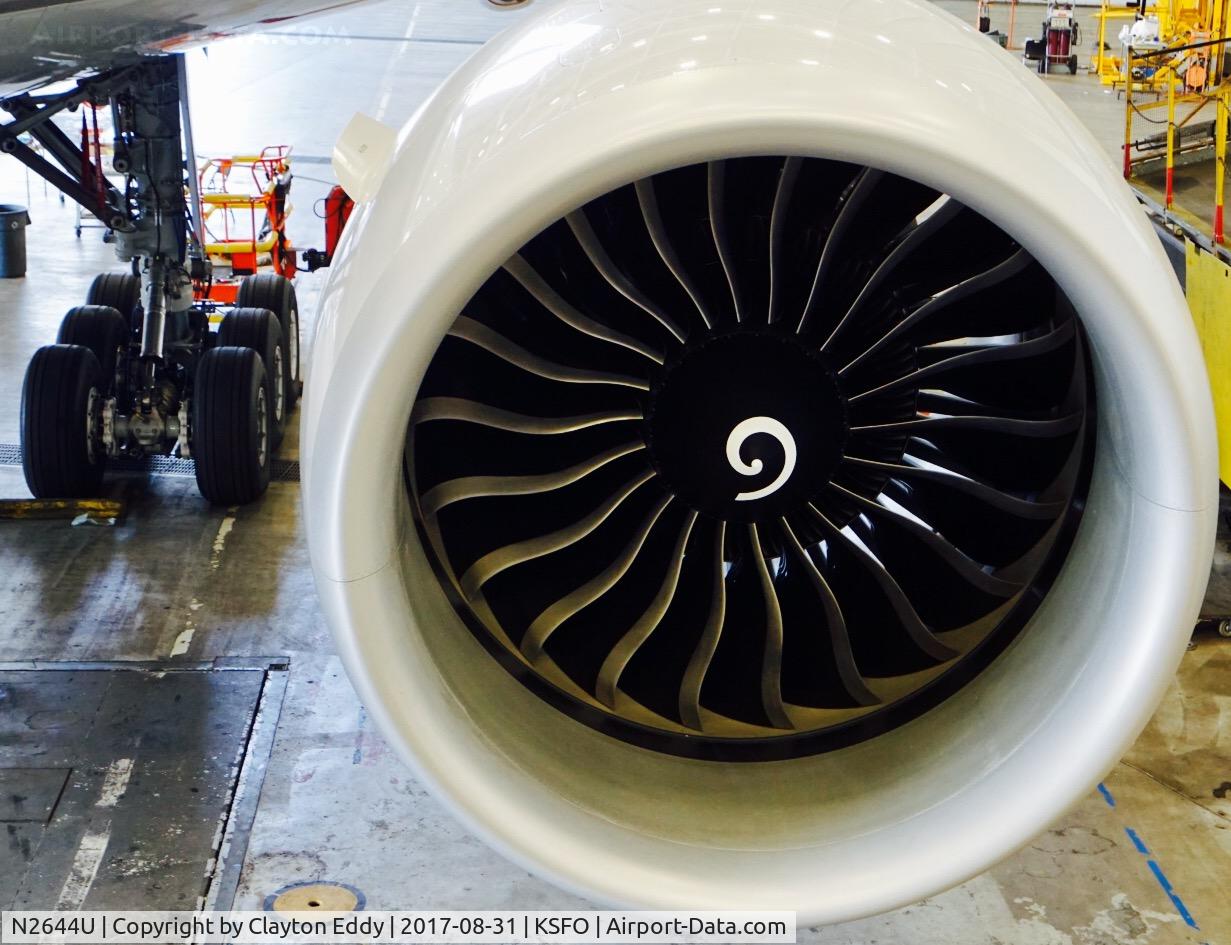 N2644U, 2017 Boeing 777-300/ER C/N 63724, GE90 engine. SFO. 2017.