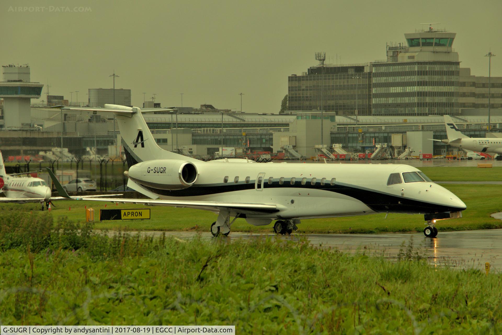 G-SUGR, 2014 Embraer EMB-135BJ Legacy 650 C/N 14501199, just dept the [FBO] exc ramp now taxing out for take off
