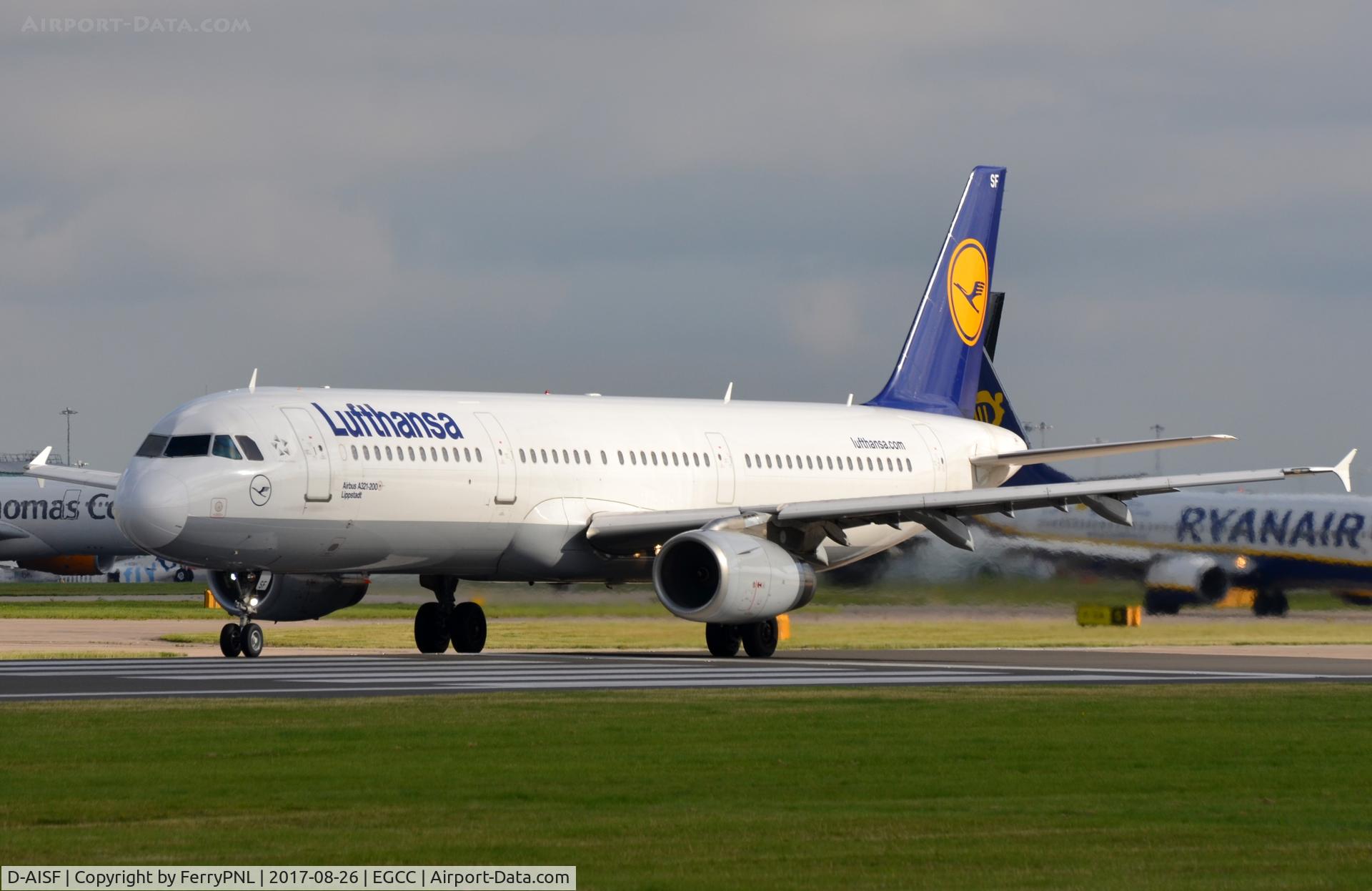 D-AISF, 2000 Airbus A321-231 C/N 1260, Lufthansa A321 powering up.