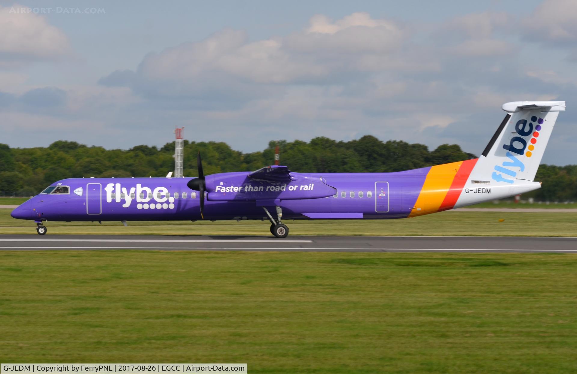 G-JEDM, 2003 De Havilland Canada DHC-8-402Q Dash 8 C/N 4077, Flybe Dash8 departing.