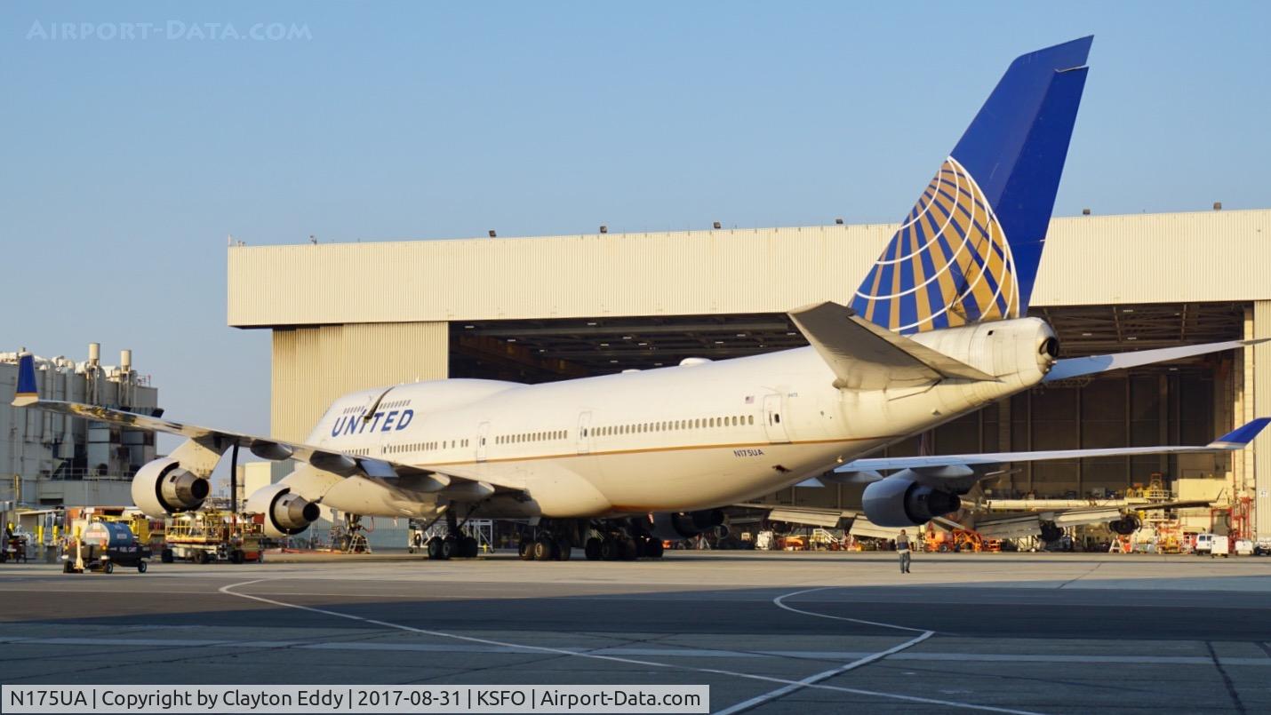 N175UA, 1990 Boeing 747-422 C/N 24382, SFO 2017.