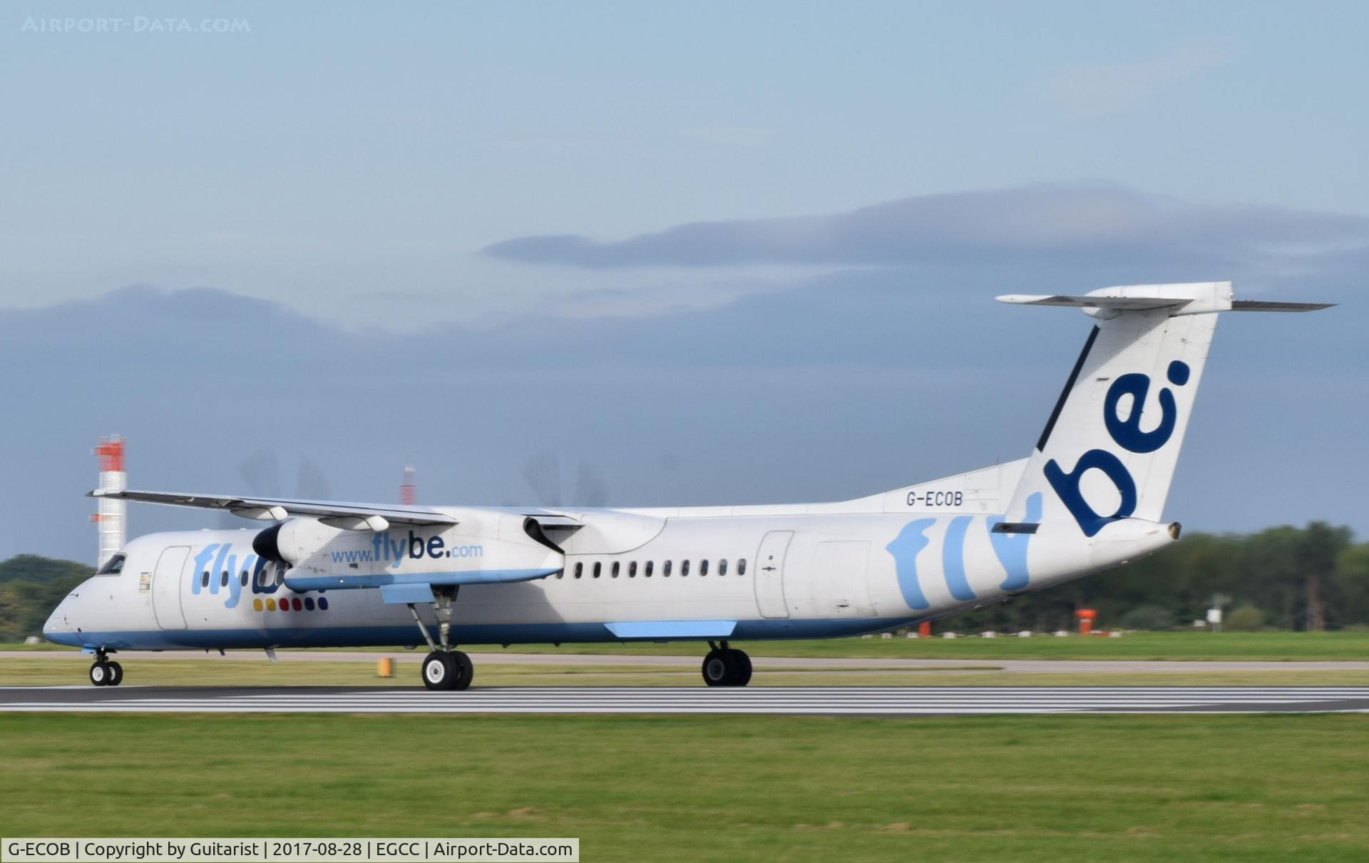 G-ECOB, 2007 De Havilland Canada DHC-8-402Q Dash 8 C/N 4185, At Manchester