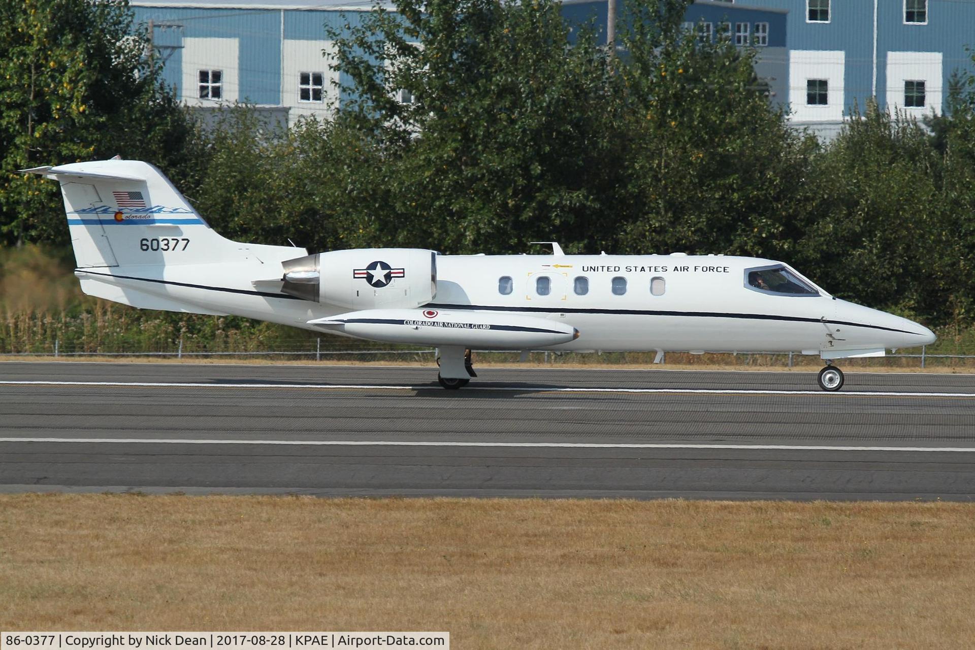 86-0377, 1985 Gates Learjet C-21A C/N 35A-629, KPAE