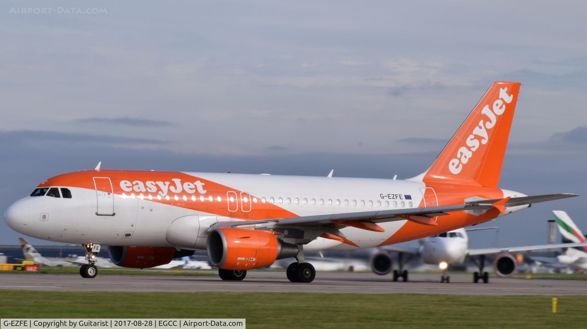 G-EZFE, 2009 Airbus A319-111 C/N 3824, At Manchester
