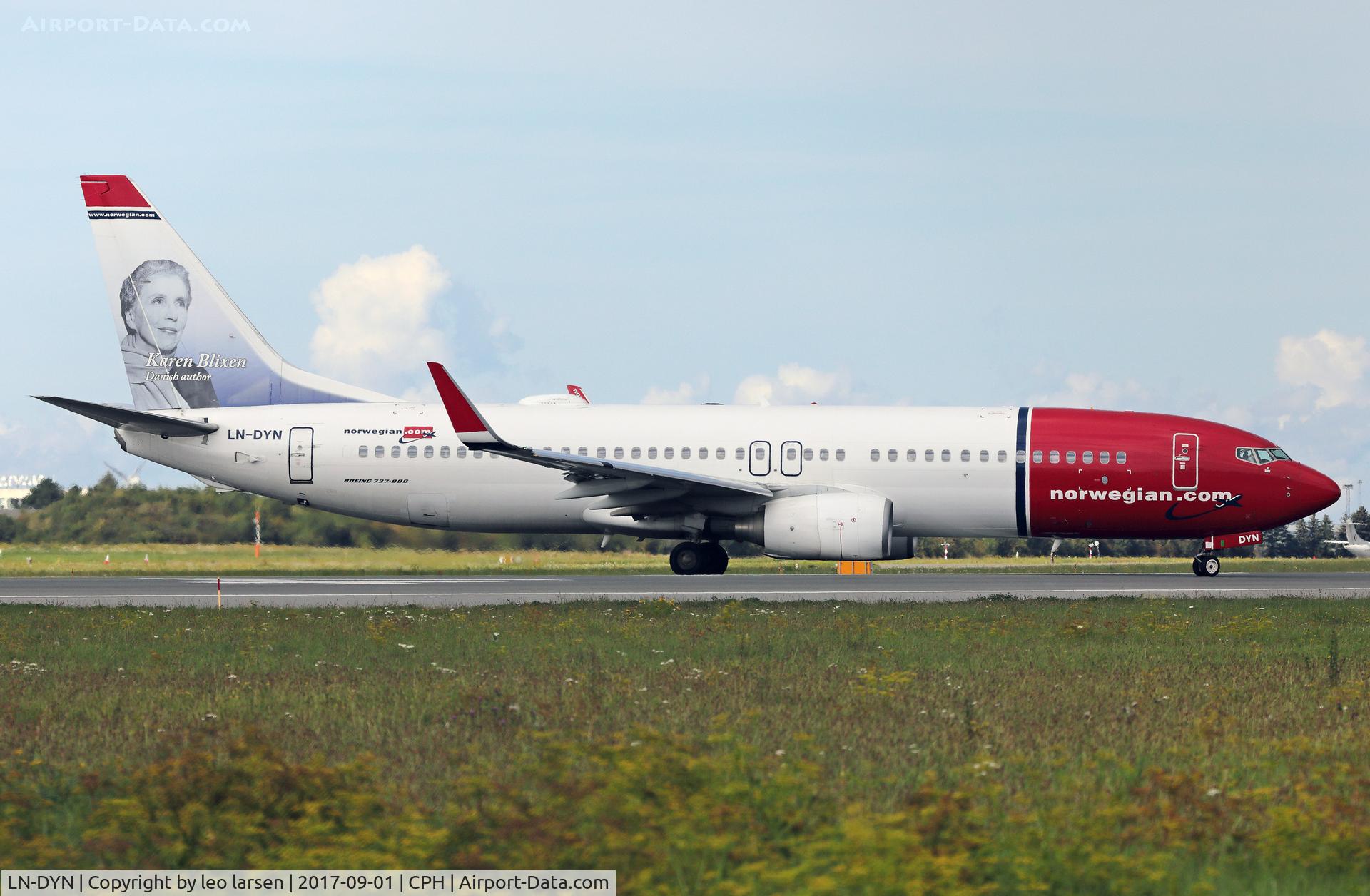 LN-DYN, 2011 Boeing 737-8JP C/N 39006, Copenhagen 1.9.2017