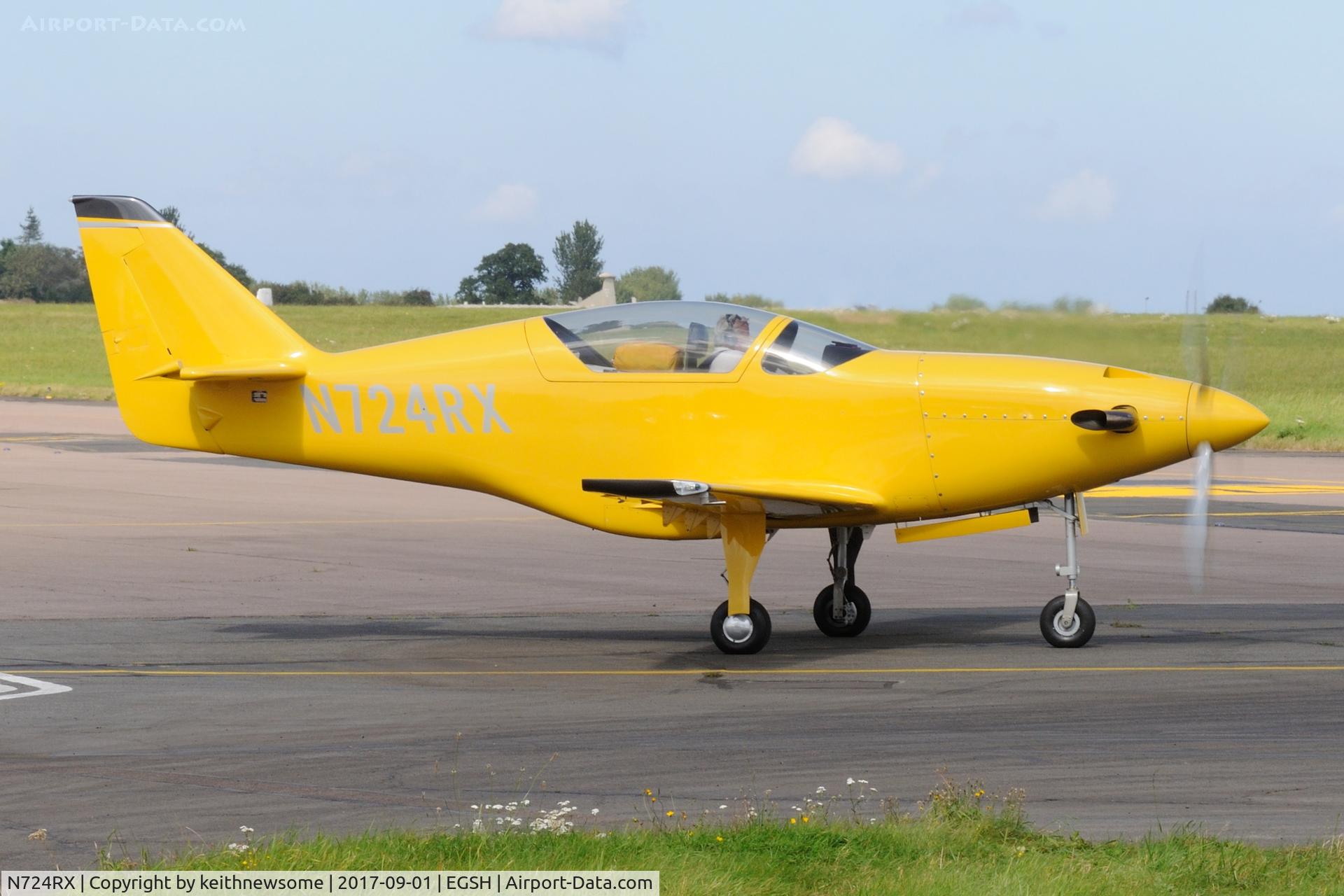 N724RX, 2006 Legend Aircraft Legend C/N 001, Attempting to leave Norwich, undercarriage problem, returned to stand.