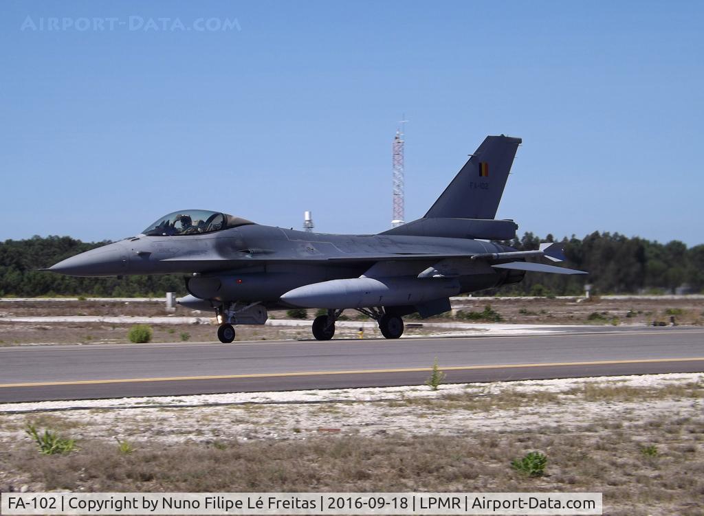 FA-102, SABCA F-16AM Fighting Falcon C/N 6H-102, During the LPMR open day. Taxiing.