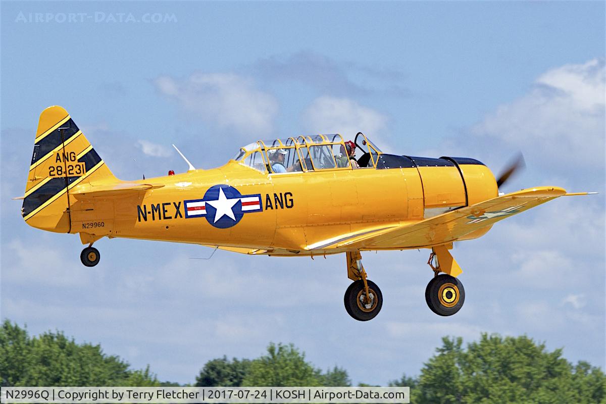 N2996Q, 1950 North American T-6G Texan C/N 168-175, At 2017 EAA Airventure at Oshkosh