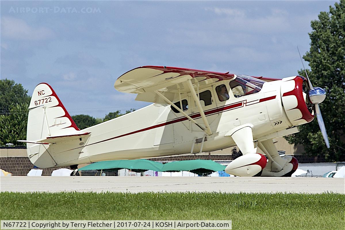 N67722, 1942 Howard Aircraft DGA-15P C/N 560, At 2017 EAA Airventure at Oshkosh