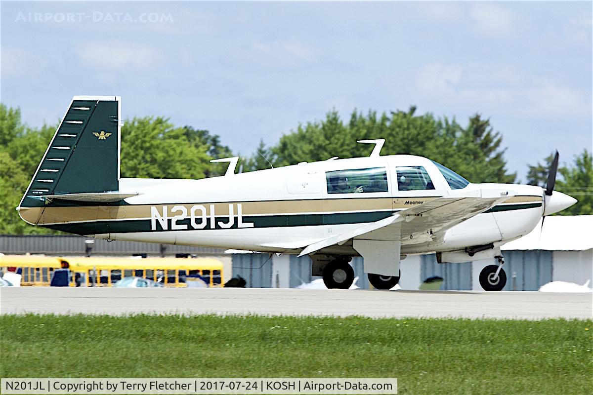 N201JL, 1976 Mooney M20J 201 C/N 24-0035, At 2017 EAA Airventure at Oshkosh