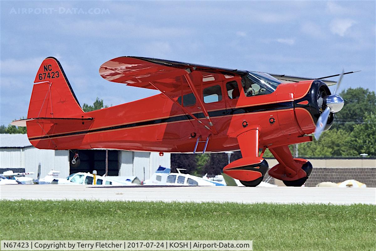 N67423, 1944 Howard Aircraft DGA-15P C/N 1802, At 2017 EAA Airventure at Oshkosh