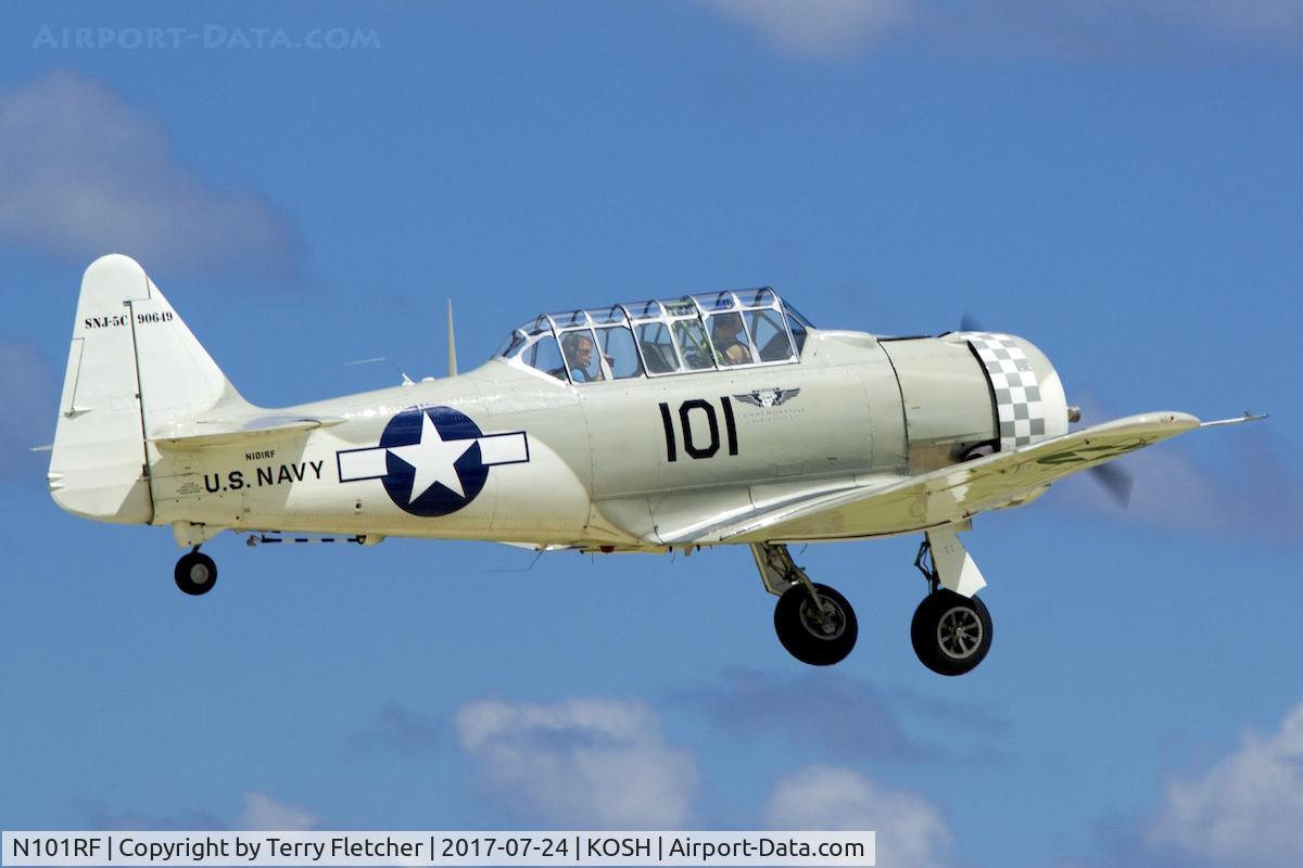 N101RF, 1942 North American SNJ-5 Texan Texan C/N 90649, At 2017 EAA AirVenture at Oshkosh