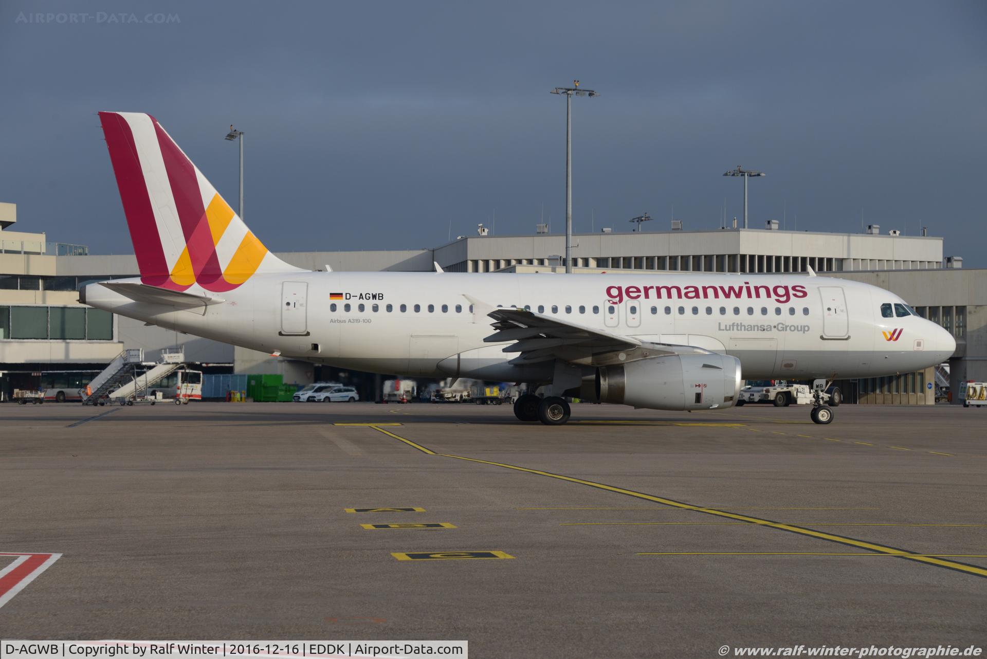 D-AGWB, 2006 Airbus A319-111 C/N 2833, Airbus A319-132 - 4U GWI Germanwings - 2833 - D-AGWB - 16.12.2016 - CGN