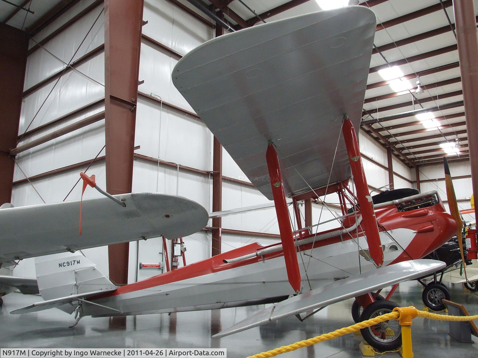 N917M, 1929 Moth Aircraft DH-60GMW Gipsy Moth C/N 118, Amercan Moth Corp. D.H.60GMW Gipsy Moth  at the Yanks Air Museum, Chino CA