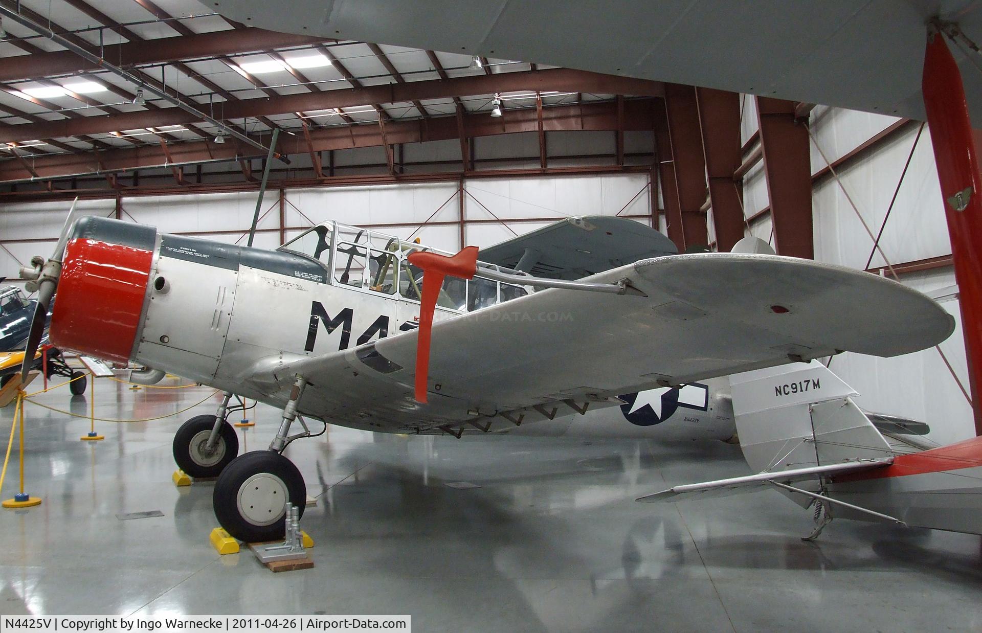 N4425V, Consolidated Vultee BT-13B (SNV-2) C/N 79-326, Vultee BT-13B (SNV-2) Valiant at the Yanks Air Museum, Chino CA